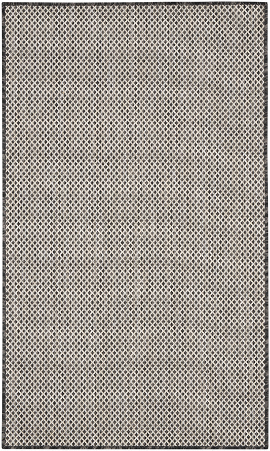 Nourison Courtyard 3' x 5' Ivory Charcoal Modern Rug