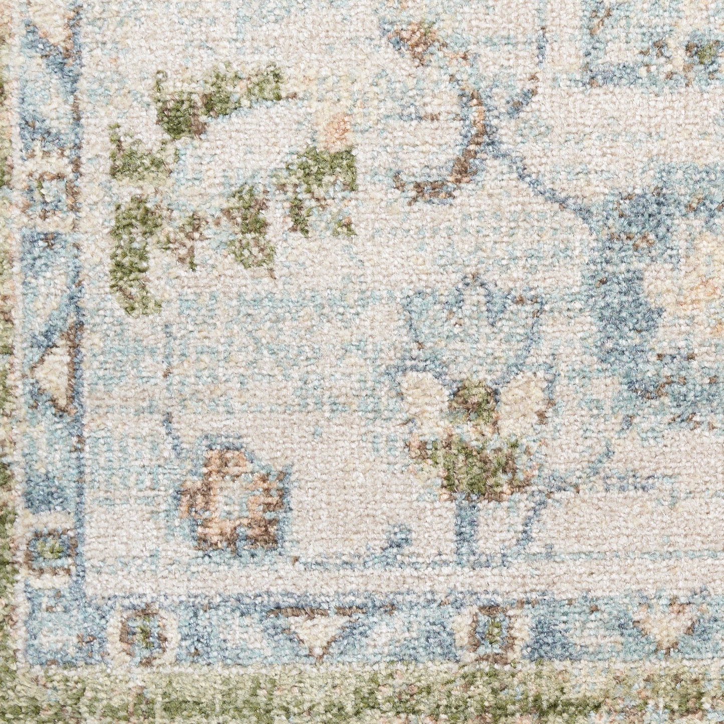 Nourison Astra Machine Washable 9' x 12' Blue Green Vintage Indoor Rug