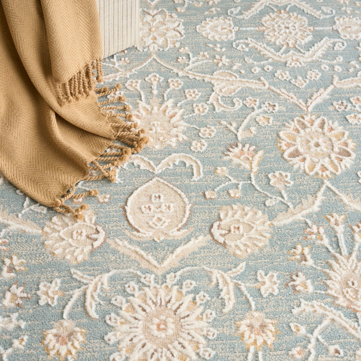 Nourison Isla 7'10" x 9'10" Blue Vintage Indoor Rug