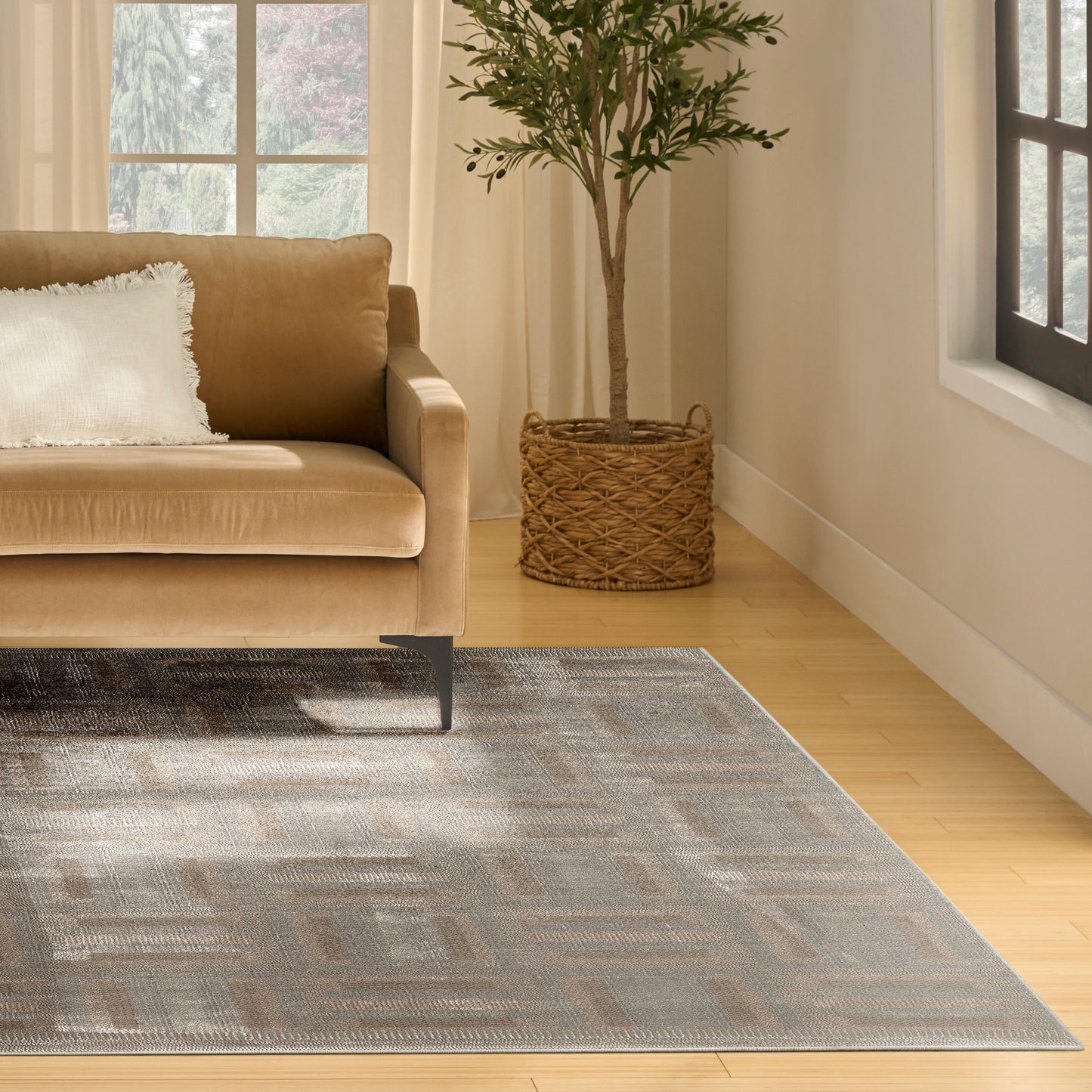 Nourison Nordic 8' x 10' Grey Multicolor Modern Indoor Rug
