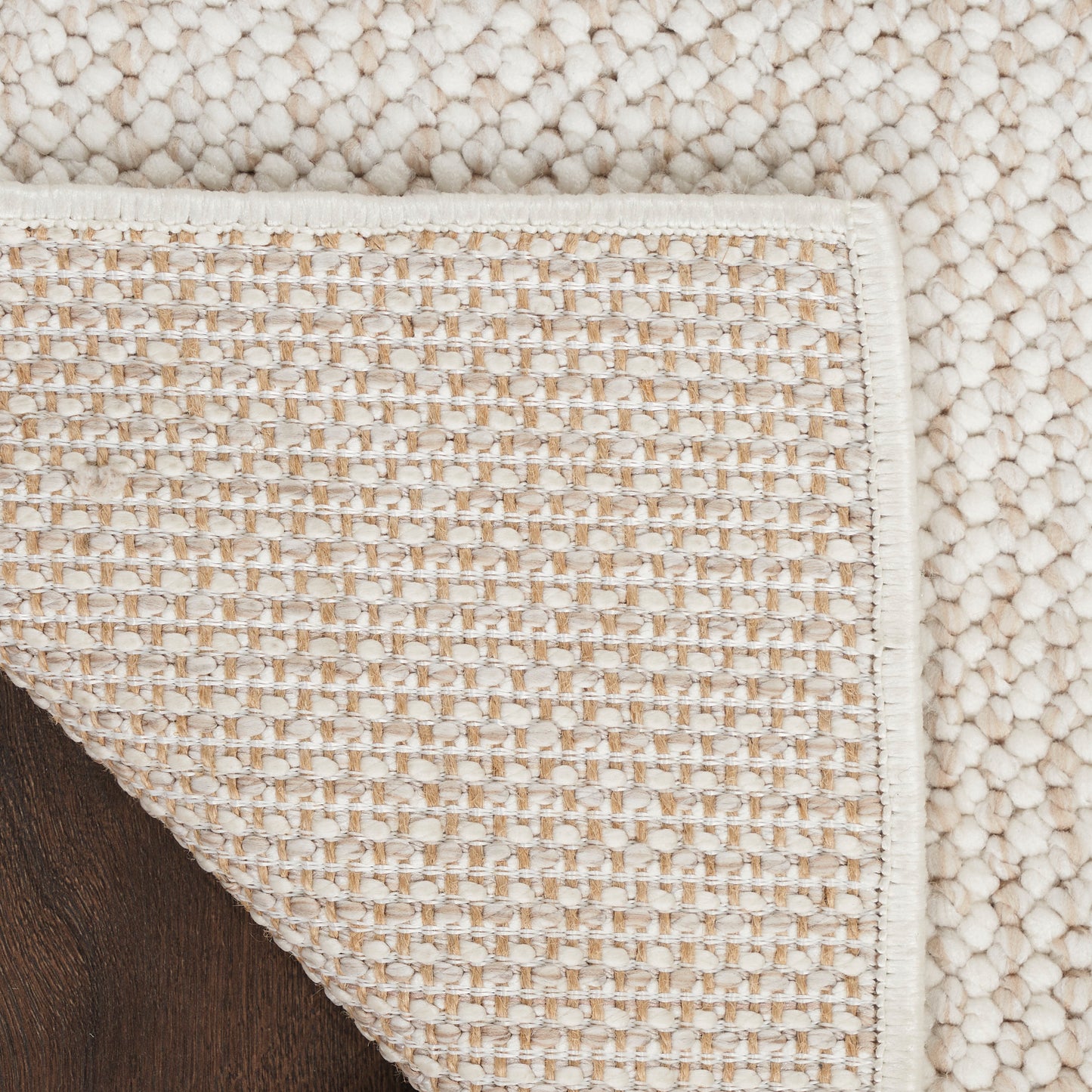 Nourison Natural Texture 7'10" x 9'10" Ivory Beige Farmhouse Indoor Rug