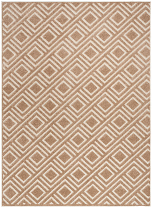 Nourison Care Free 3'11" x 5'11" Brown Modern Indoor Rug