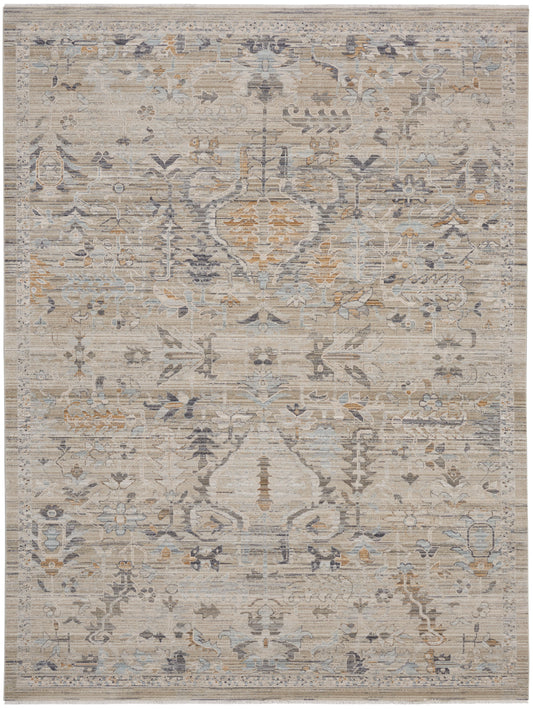 Nourison Lynx 7'10" x 10'1" Ivory Taupe Vintage Indoor Rug