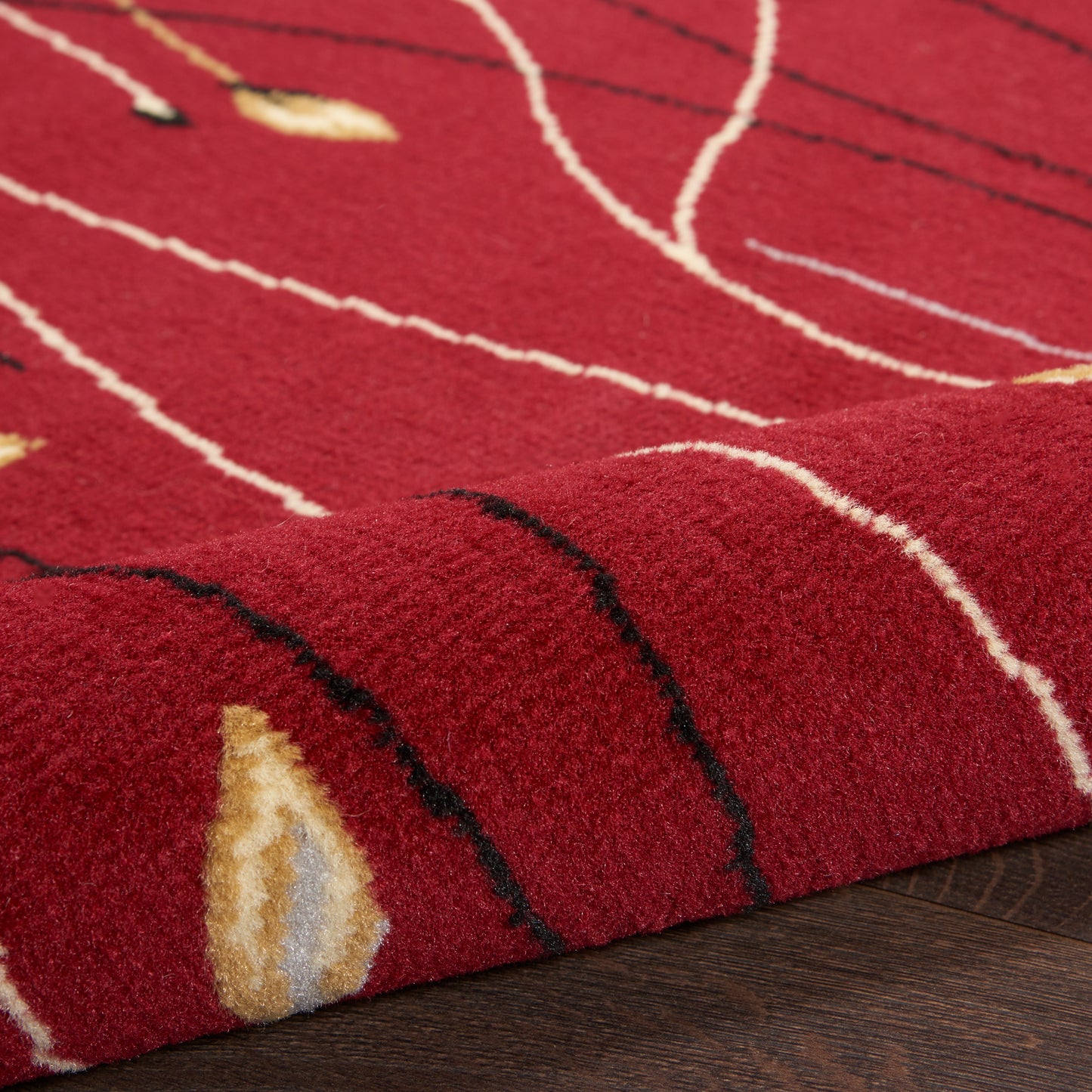Nourison Grafix 2' x 4' Red Contemporary Indoor Rug