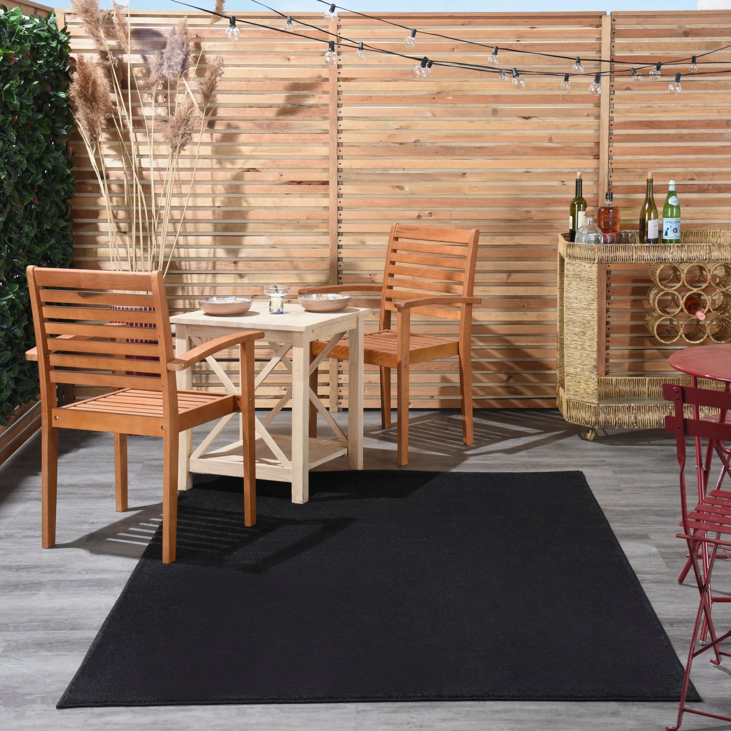 Nourison Nourison Essentials 5' x 8' Black Outdoor Rug