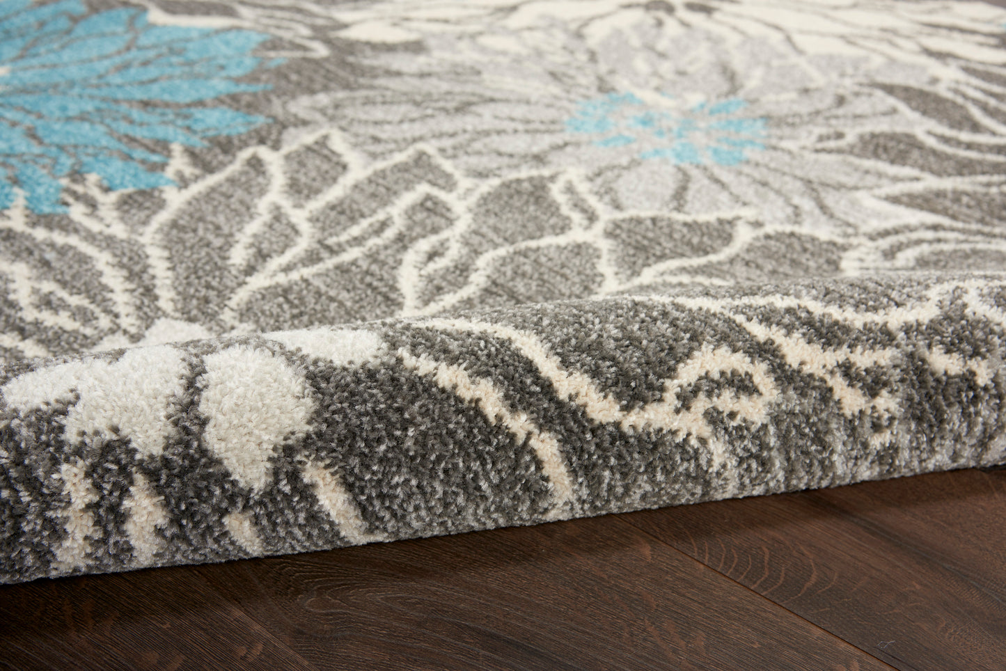 Nourison Passion 1'10" x 6' Charcoal Blue Contemporary Indoor Rug