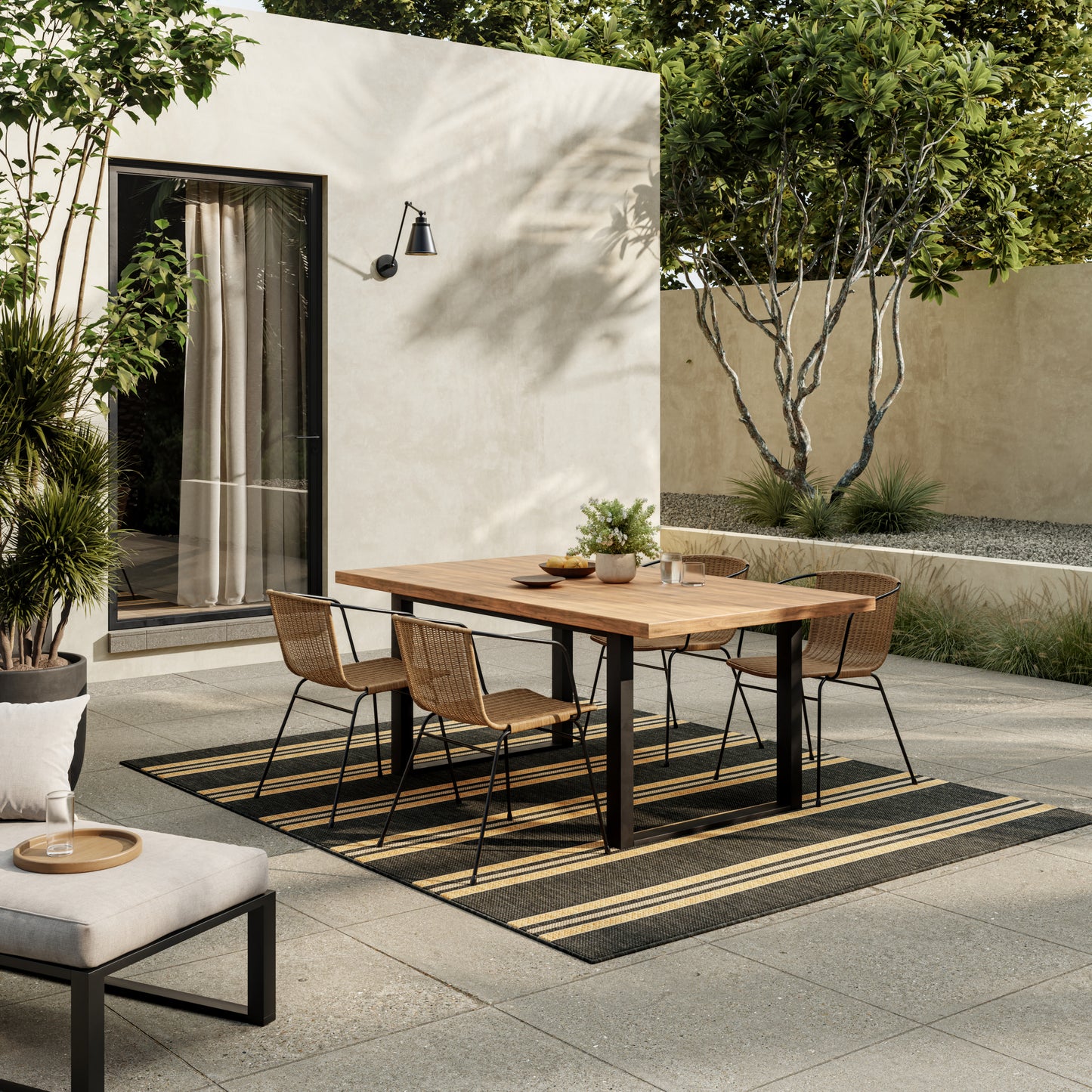 Nourison Horizon Indoor/Outdoor 5' x 7' Charcoal Modern Rug