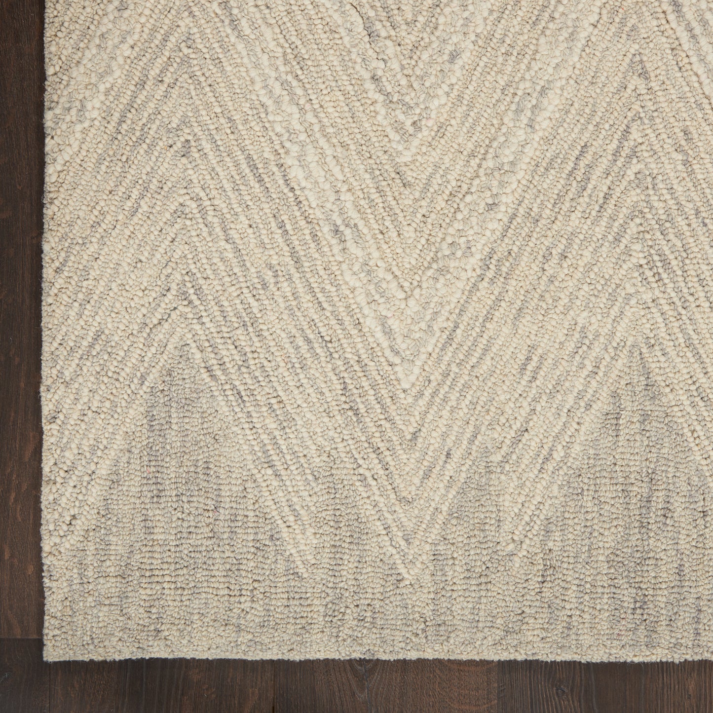Nourison Interlock 5' x 7'6" Ivory/Grey Modern Indoor Rug
