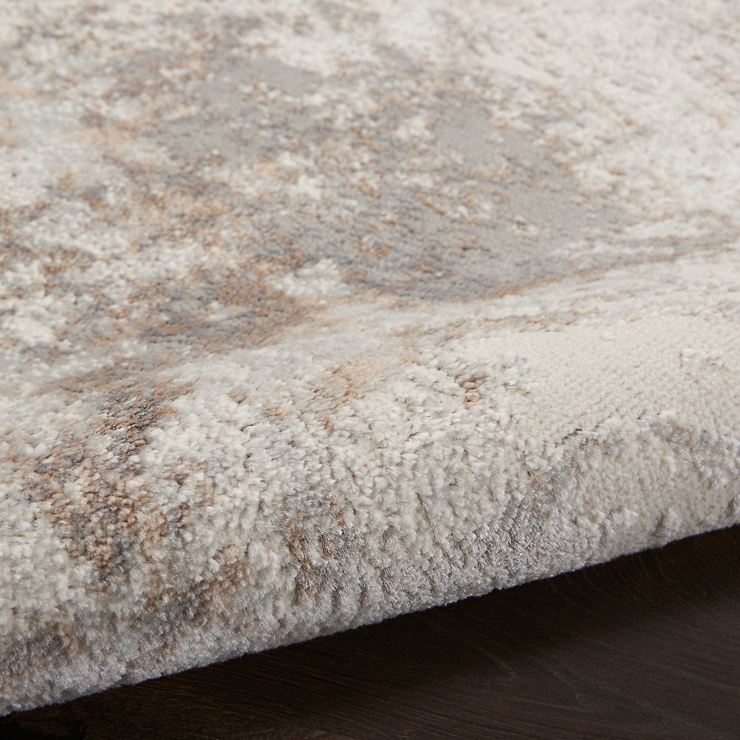 Nourison Elation 7'10" x 9'10" Ivory Grey Modern Indoor Rug
