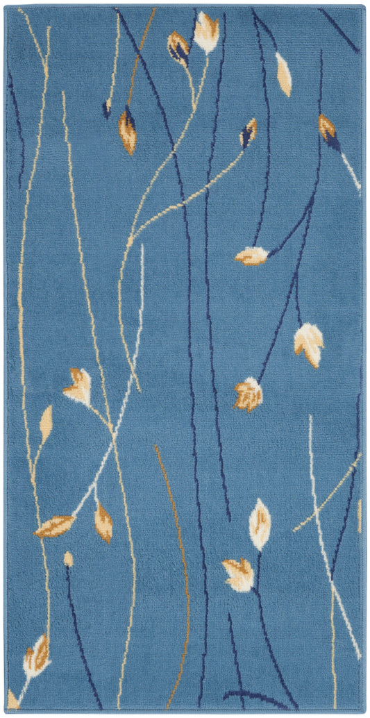 Nourison Grafix 2' x 4' Light Blue Contemporary Indoor Rug