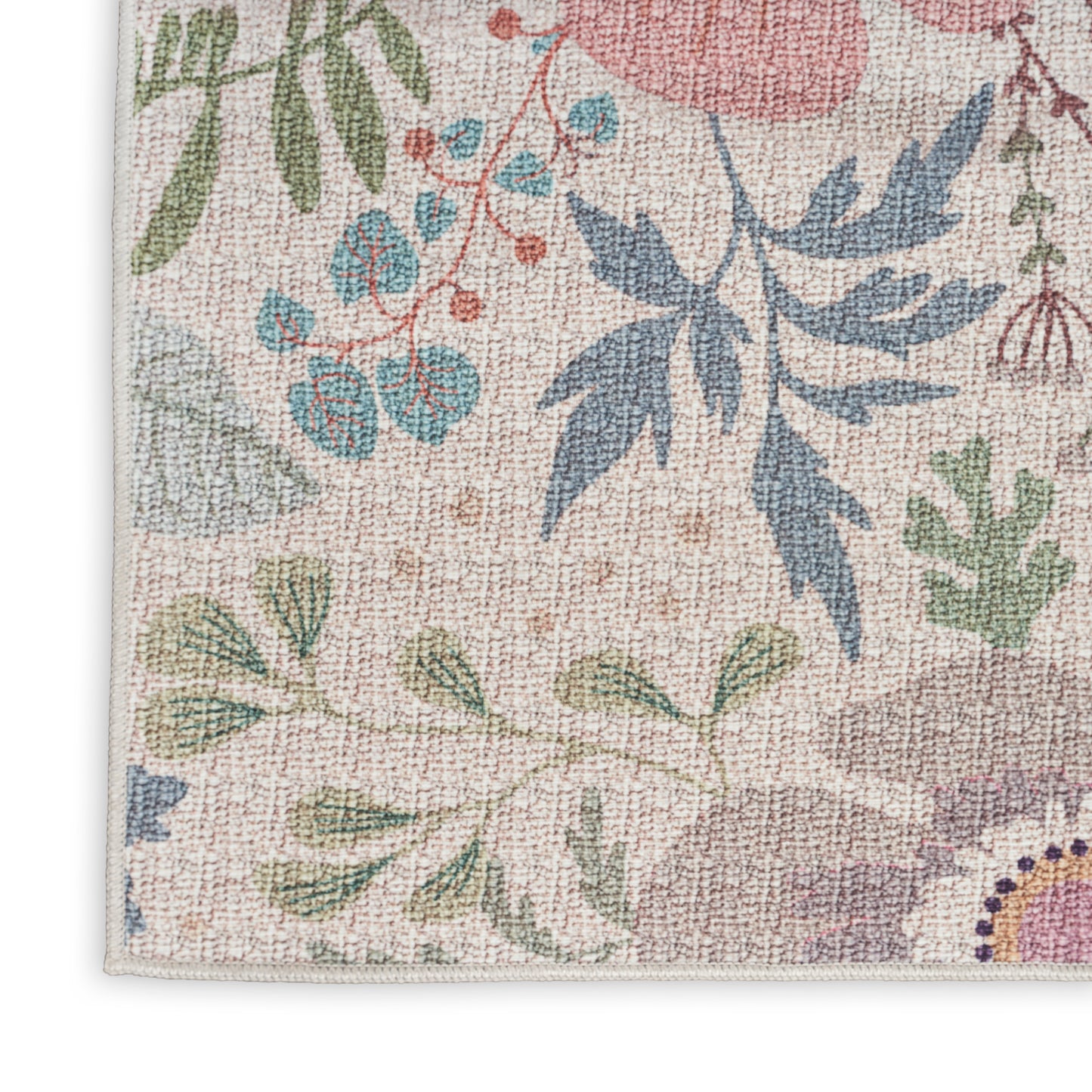 Nourison Nourison Washables 2'2" x 8' Cream Multicolor Farmhouse Indoor Rug