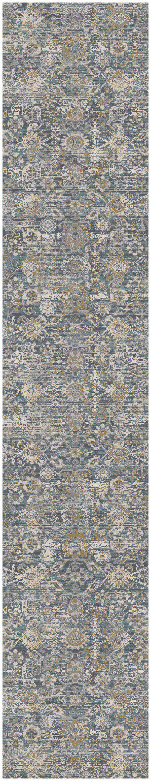 Nourison Lynx 2'3" x 10' Charcoal Vintage Indoor Rug