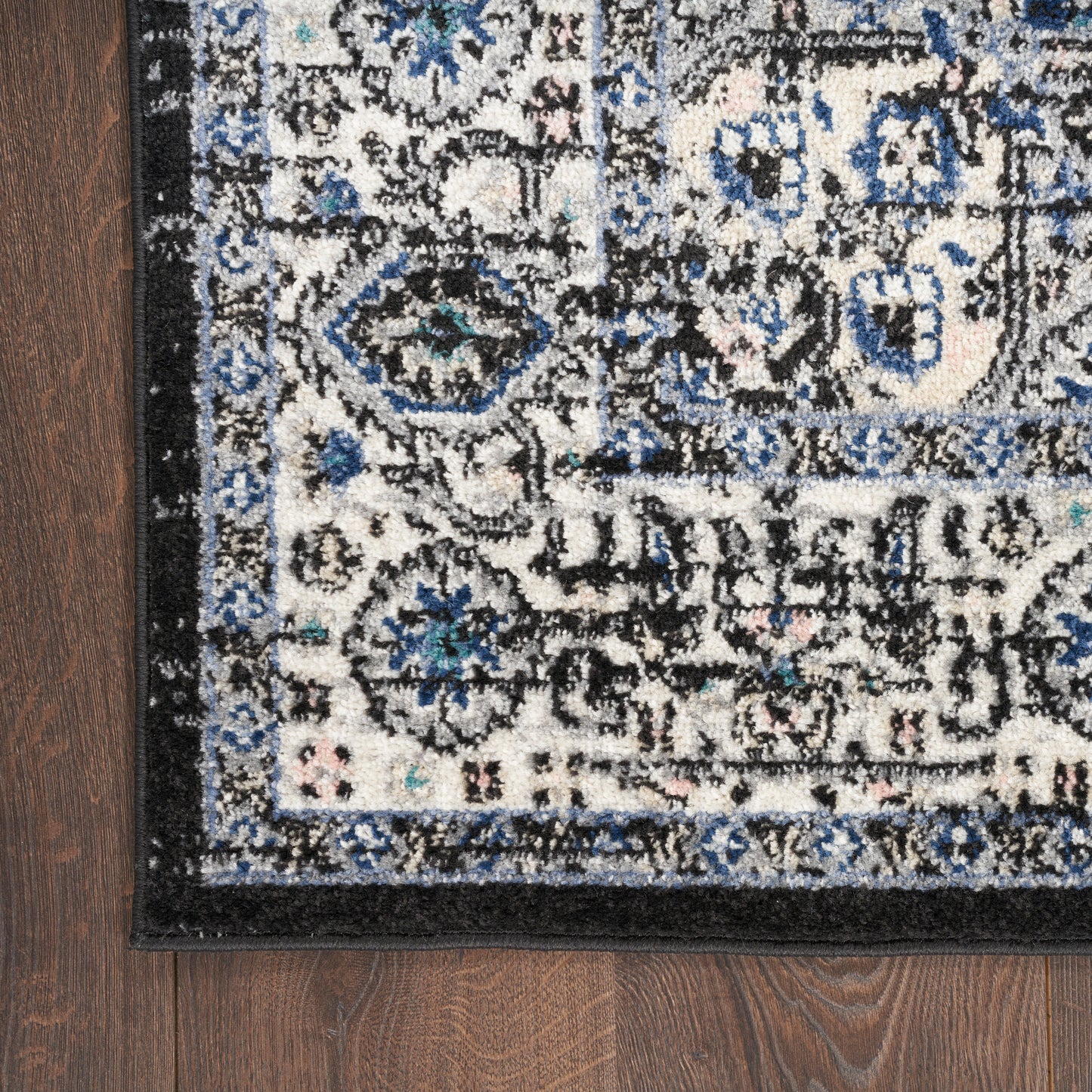 Nourison Passion 1'10" x 2'10" Black Ivory Vintage Indoor Rug