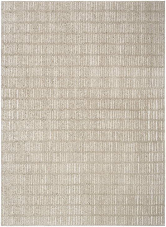 Nourison Modern Comfort 5'3" x 7' Grey Ivory Scandinavian Indoor Rug