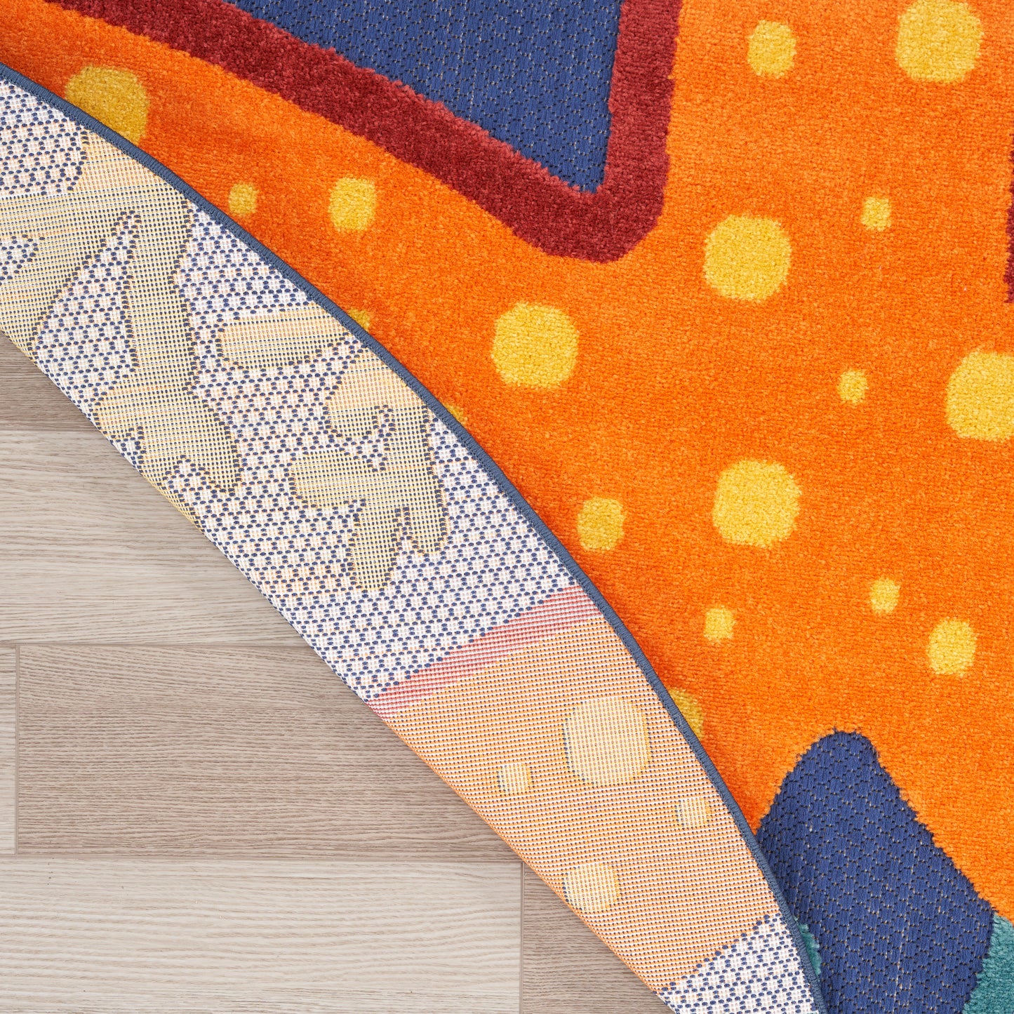 Nourison Aloha 5'3" x Round Navy Multicolor Outdoor Rug