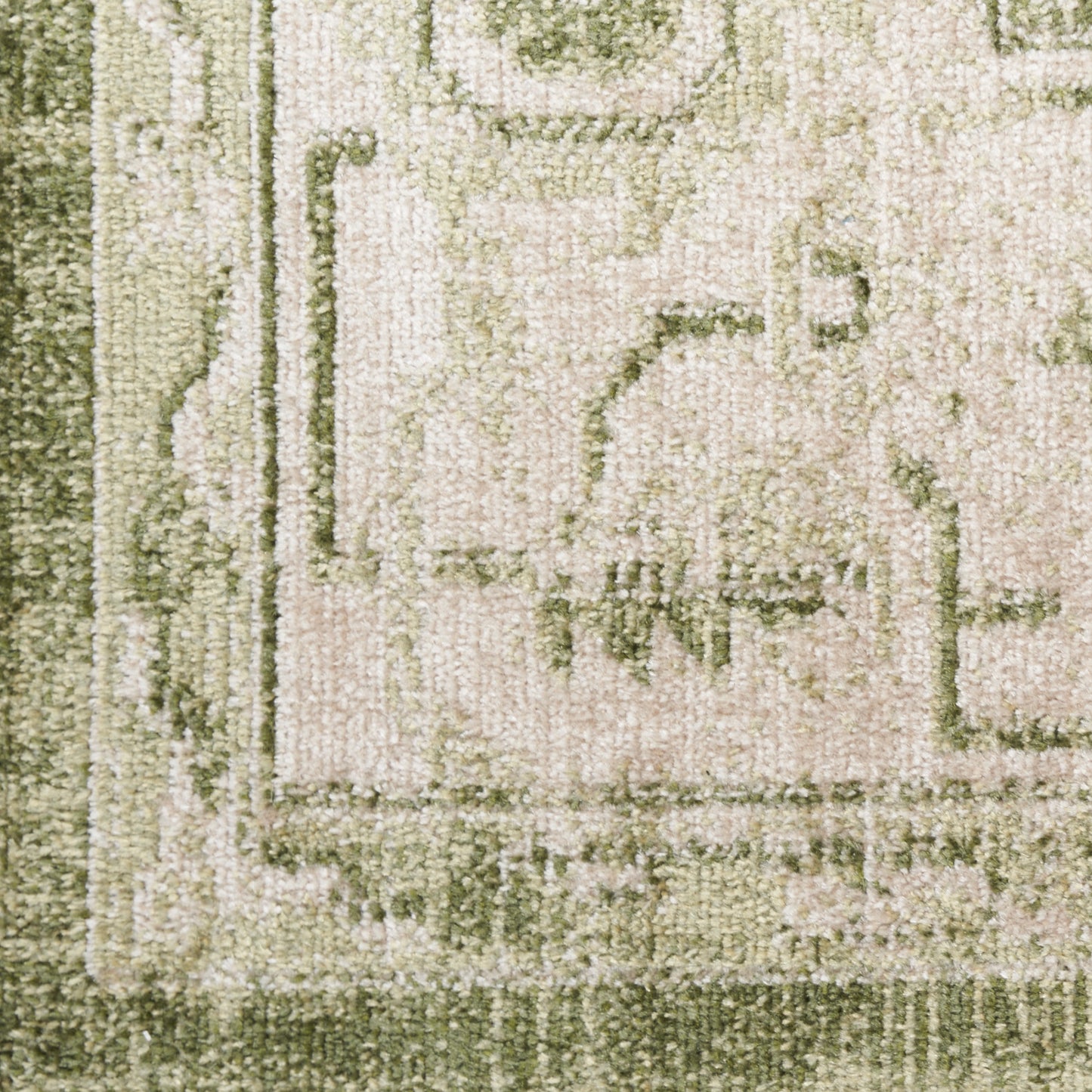 Nourison Astra Machine Washable 9' x 12' Ivory Green Vintage Indoor Rug