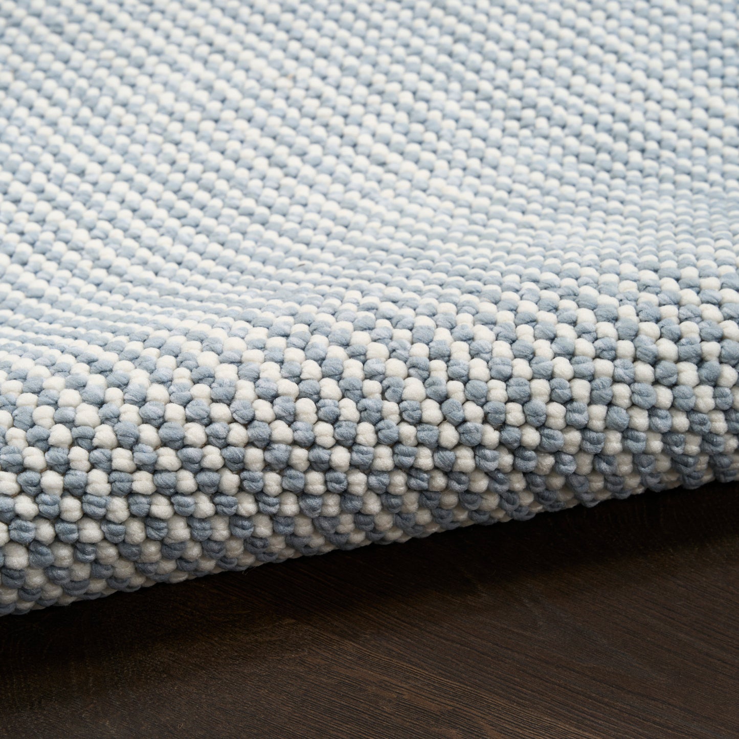 Nourison Natural Texture 5'3" x 7' Ivory Blue Farmhouse Indoor Rug