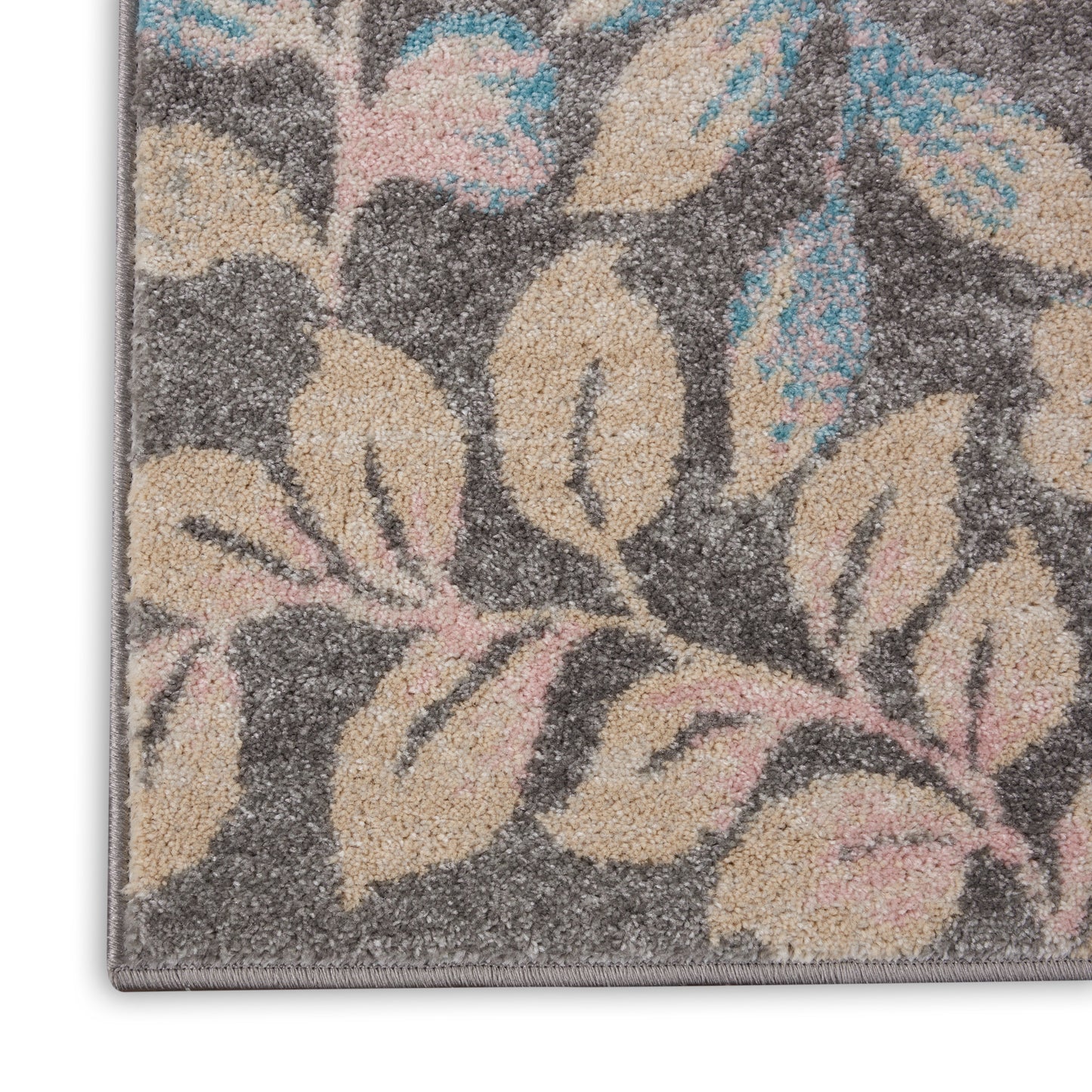 Nourison Tranquil 2' x 4' Grey Beige Farmhouse Indoor Rug
