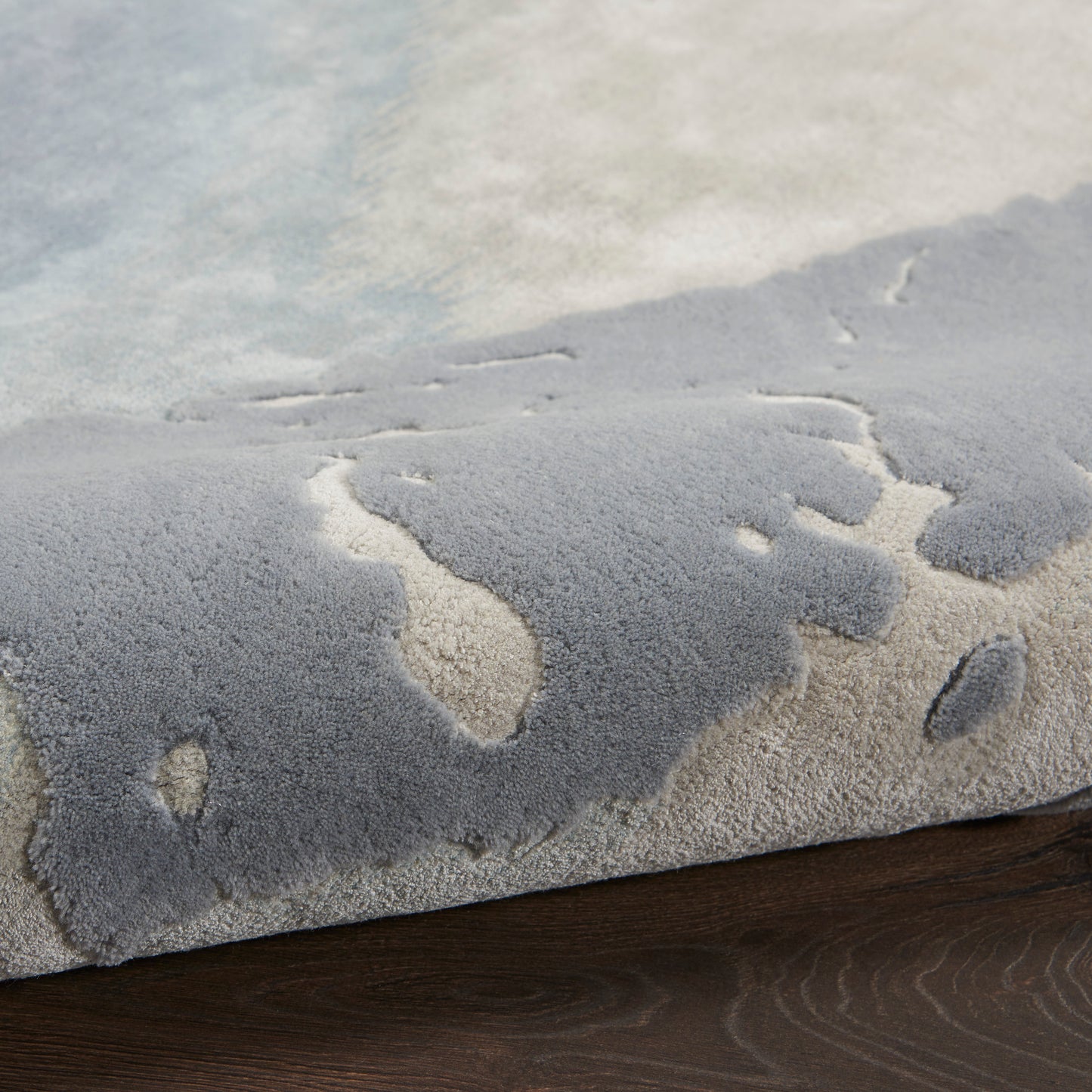 Nourison Prismatic 5'6" x 7'5" Seafoam/Silver Modern Indoor Rug