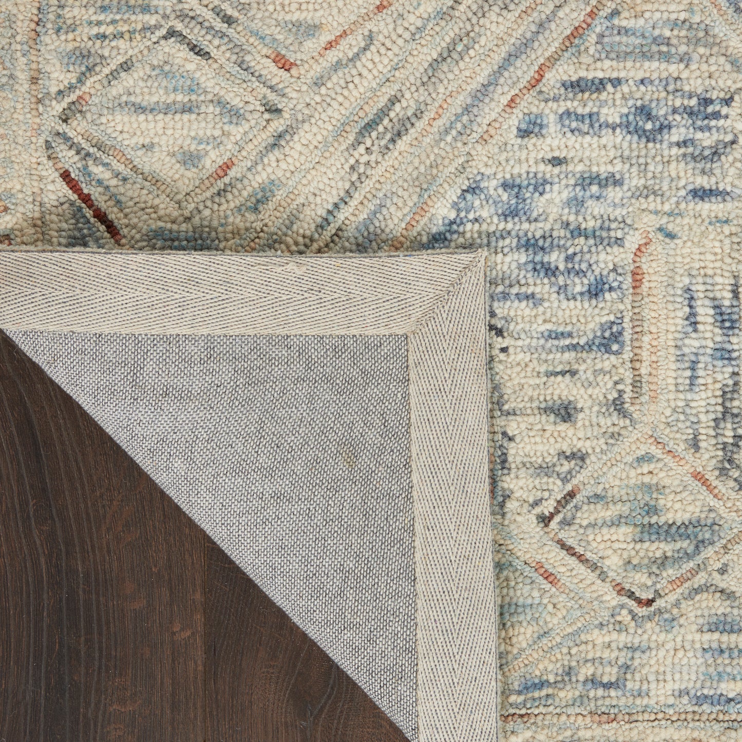 Nourison Interlock 3'9" x 5'9" Blue Multicolor Bohemian Indoor Rug