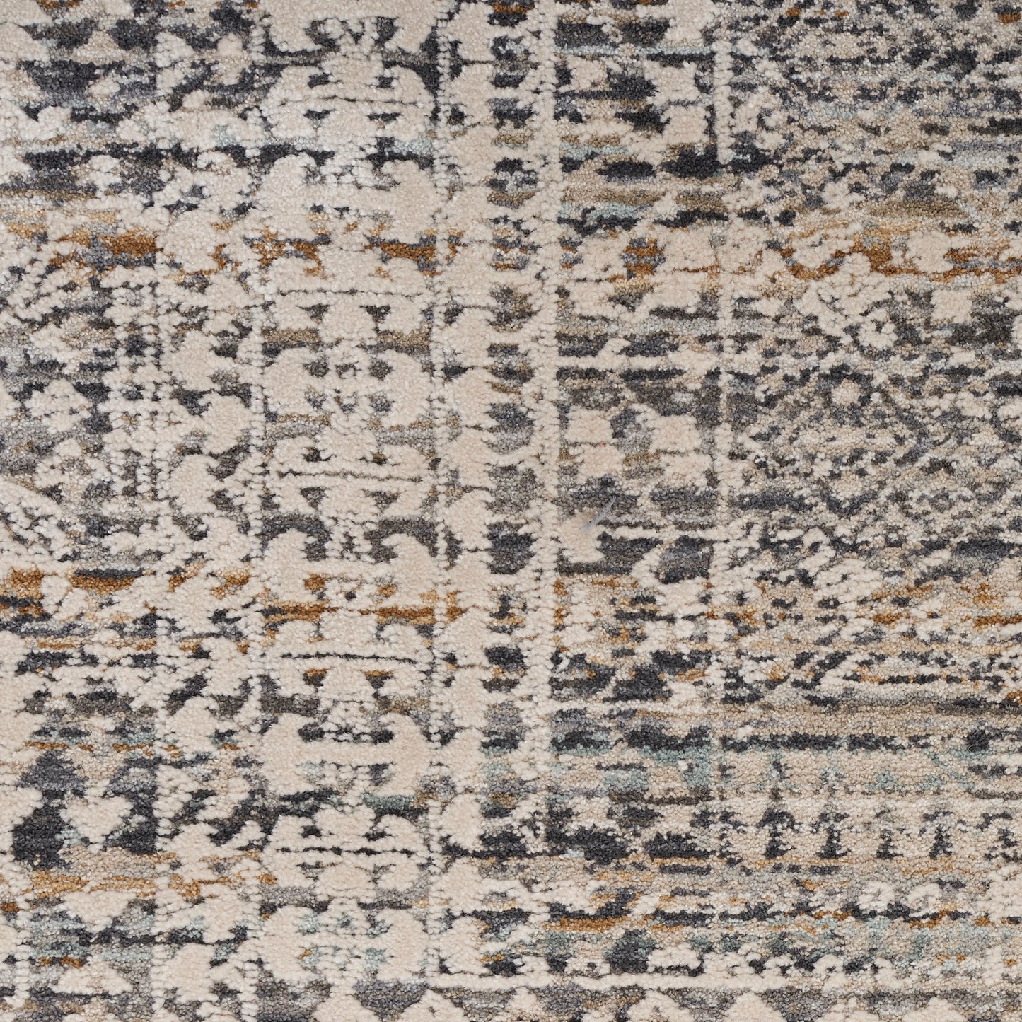 Nourison Lynx 7’10” x Round Ivory Slate Vintage Indoor Rug