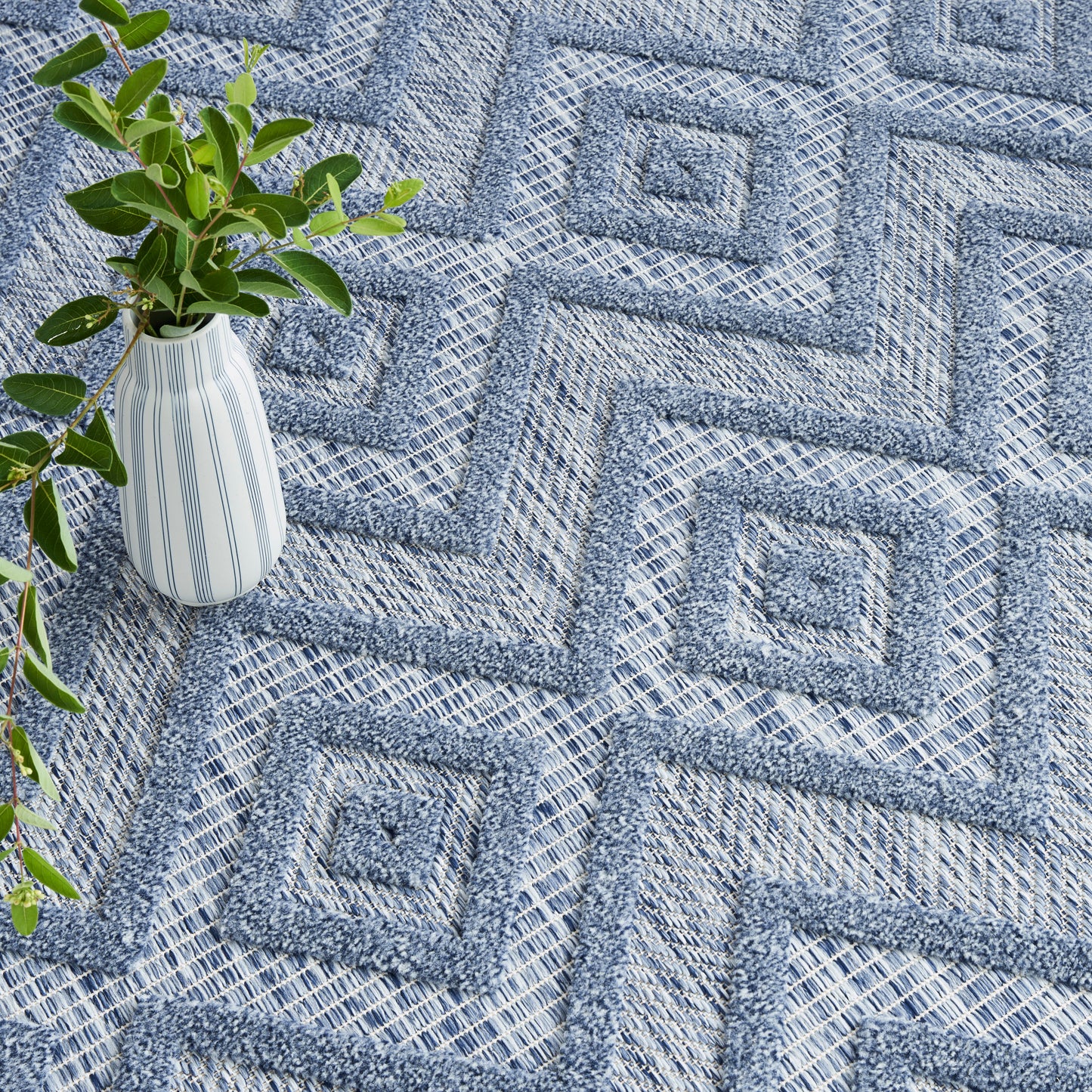 Nourison Versatile 7' x 10' Denim Blue Modern Rug