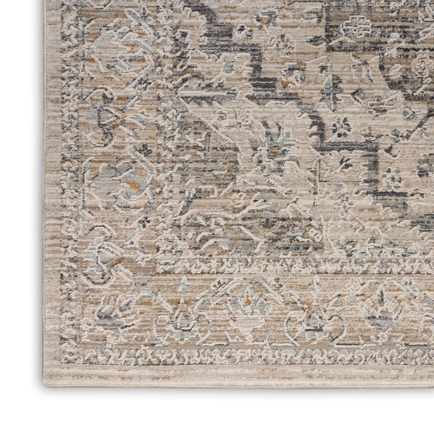 Nourison Lynx 2'3" x 8' Ivory Taupe Vintage Indoor Rug