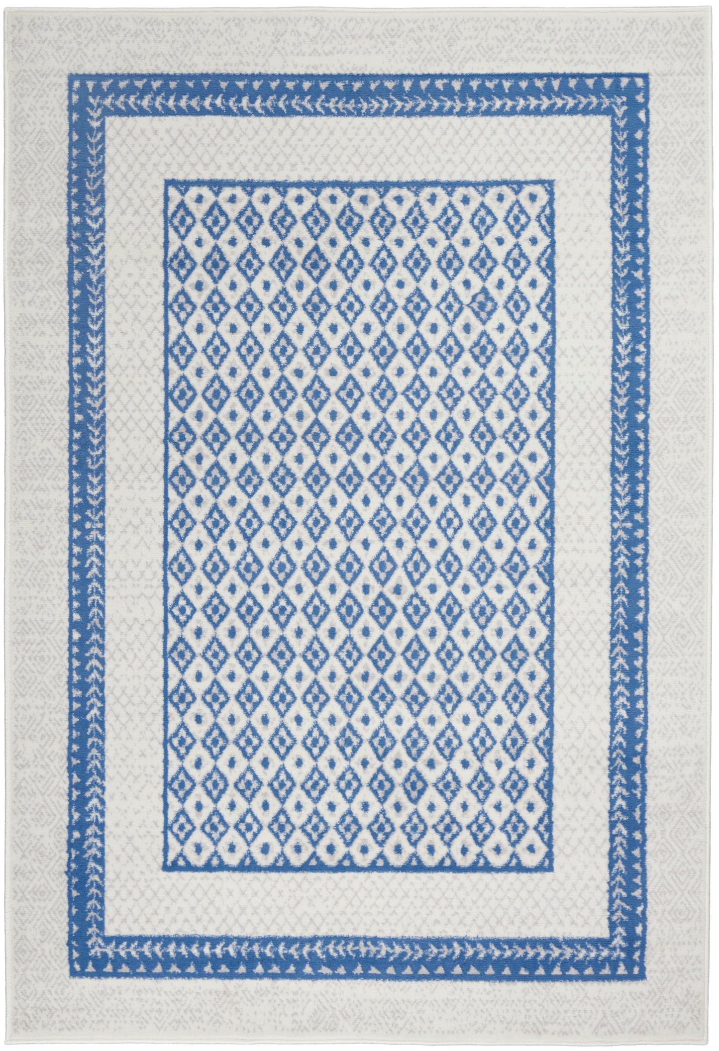 Nourison Whimsicle 6' x 9' Ivory Blue Farmhouse Indoor Rug
