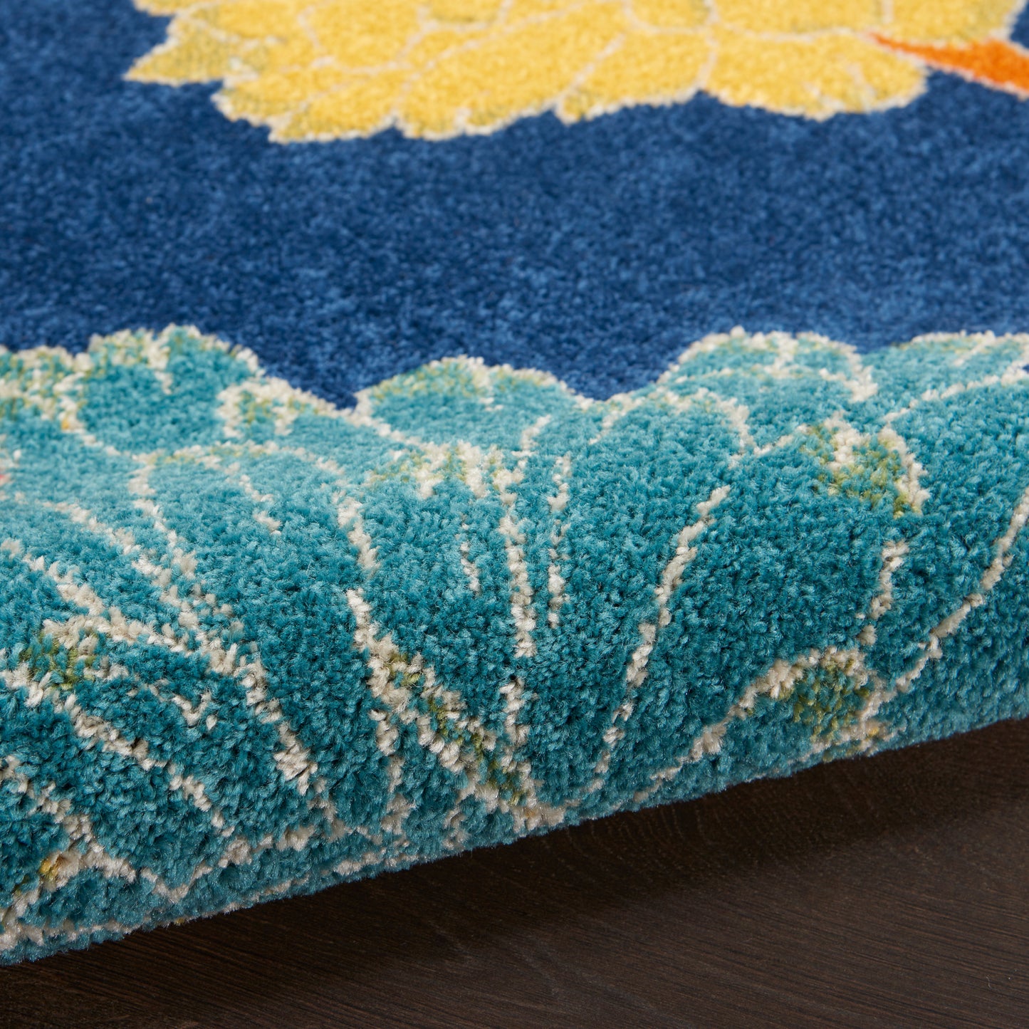 Nourison Allur 7'10" x 9'10" Navy Multicolor Contemporary Indoor Rug