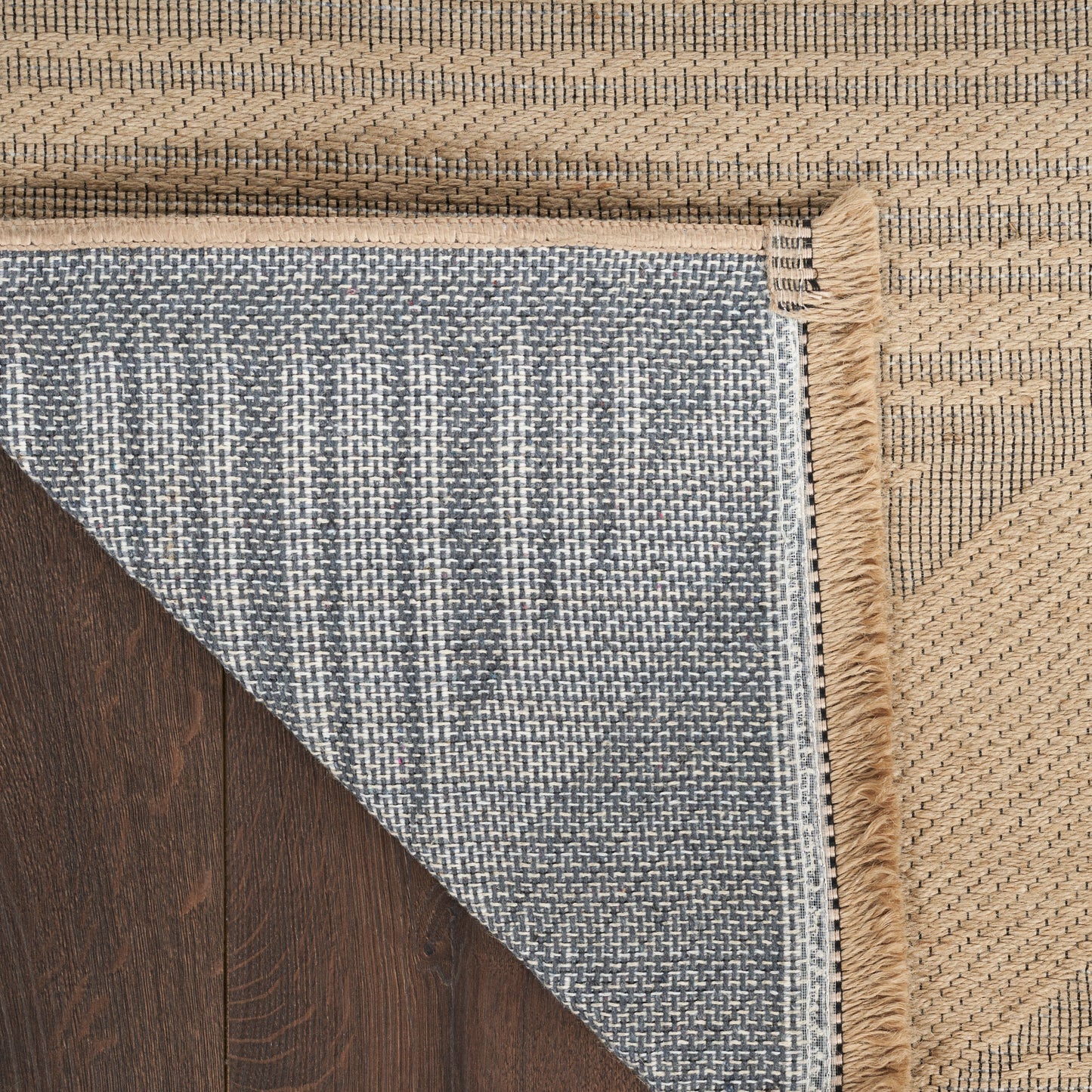 Nourison Washable Jute 5'3" x 7'3" Natural Beige Modern Indoor Rug
