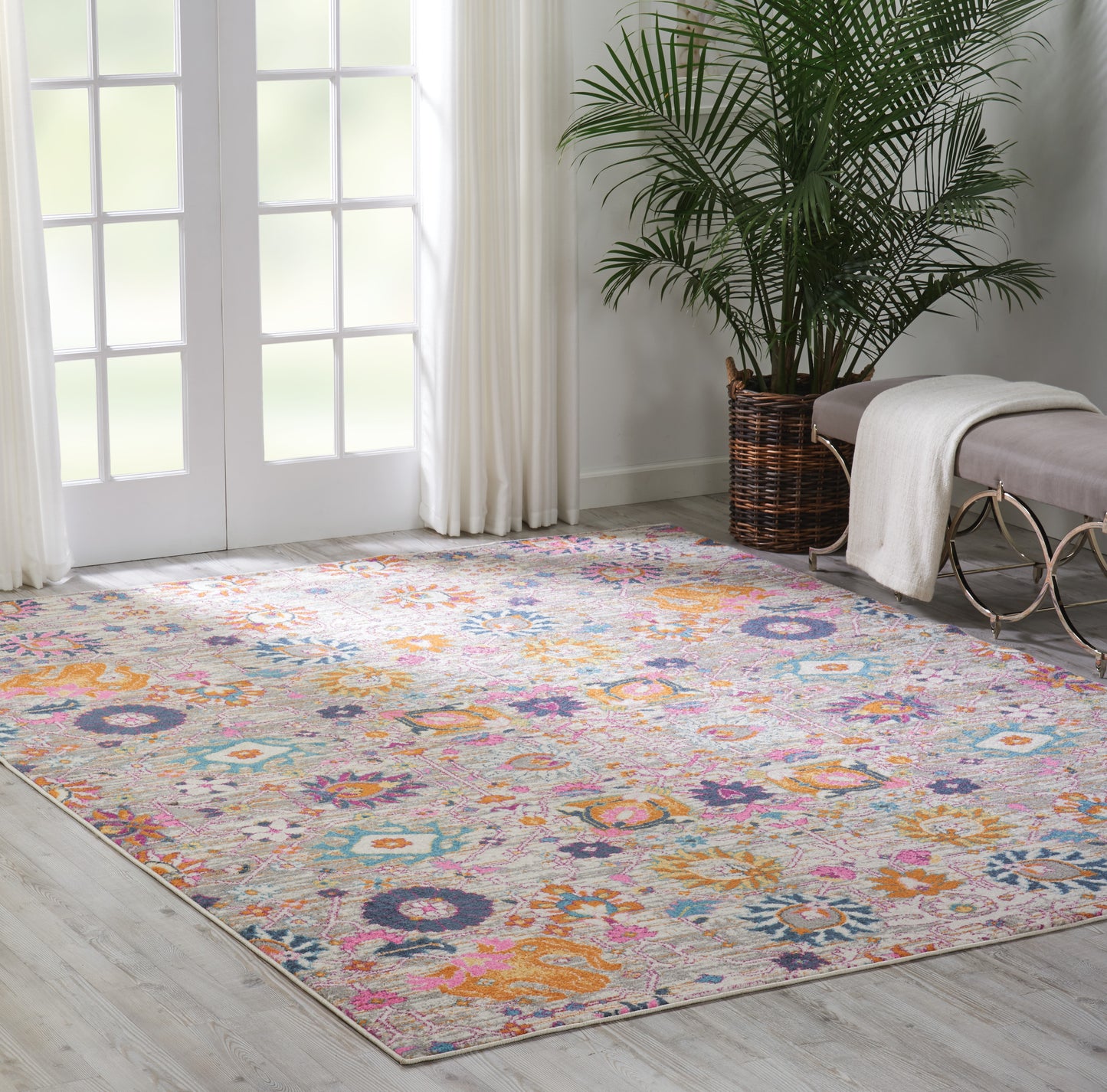 Nourison Passion 9' x 12' Silver Bohemian Indoor Rug