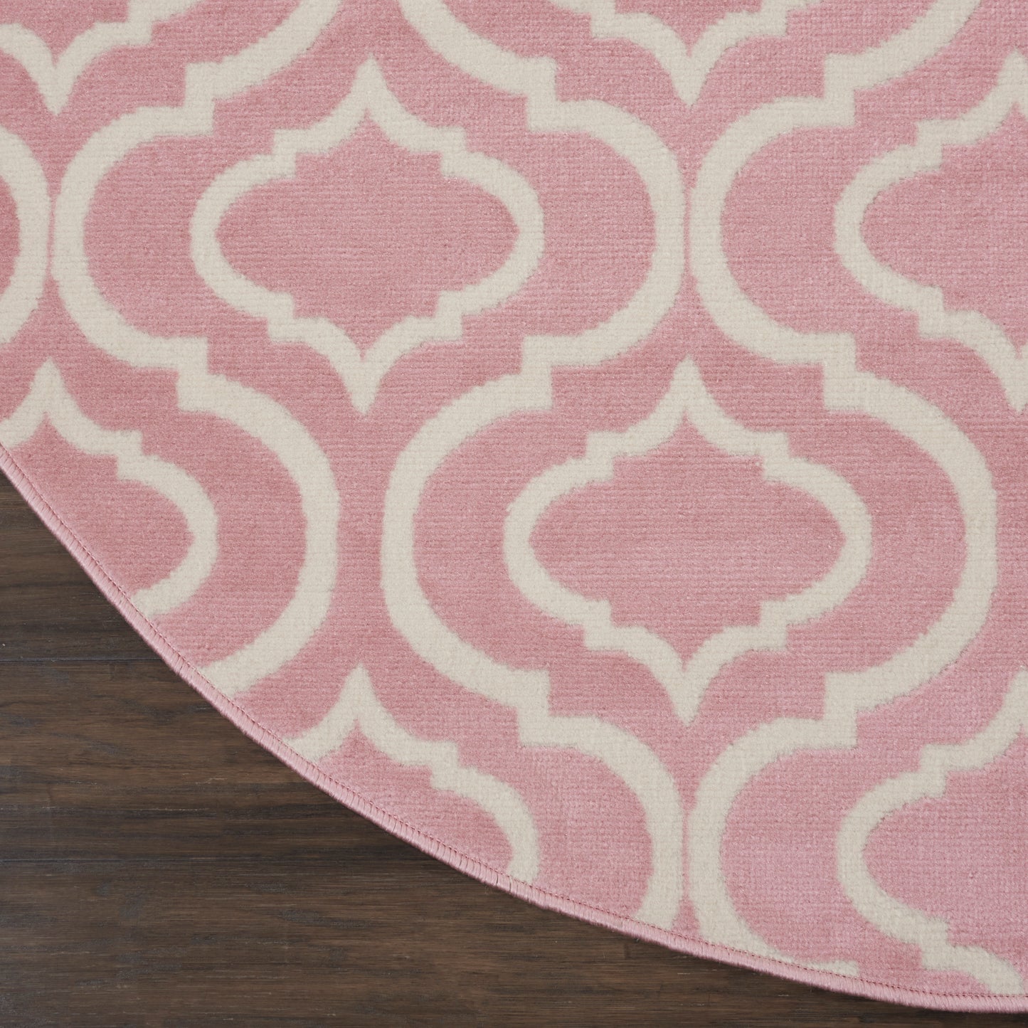 Nourison Jubilant 5'3" x Round Pink Contemporary Indoor Rug