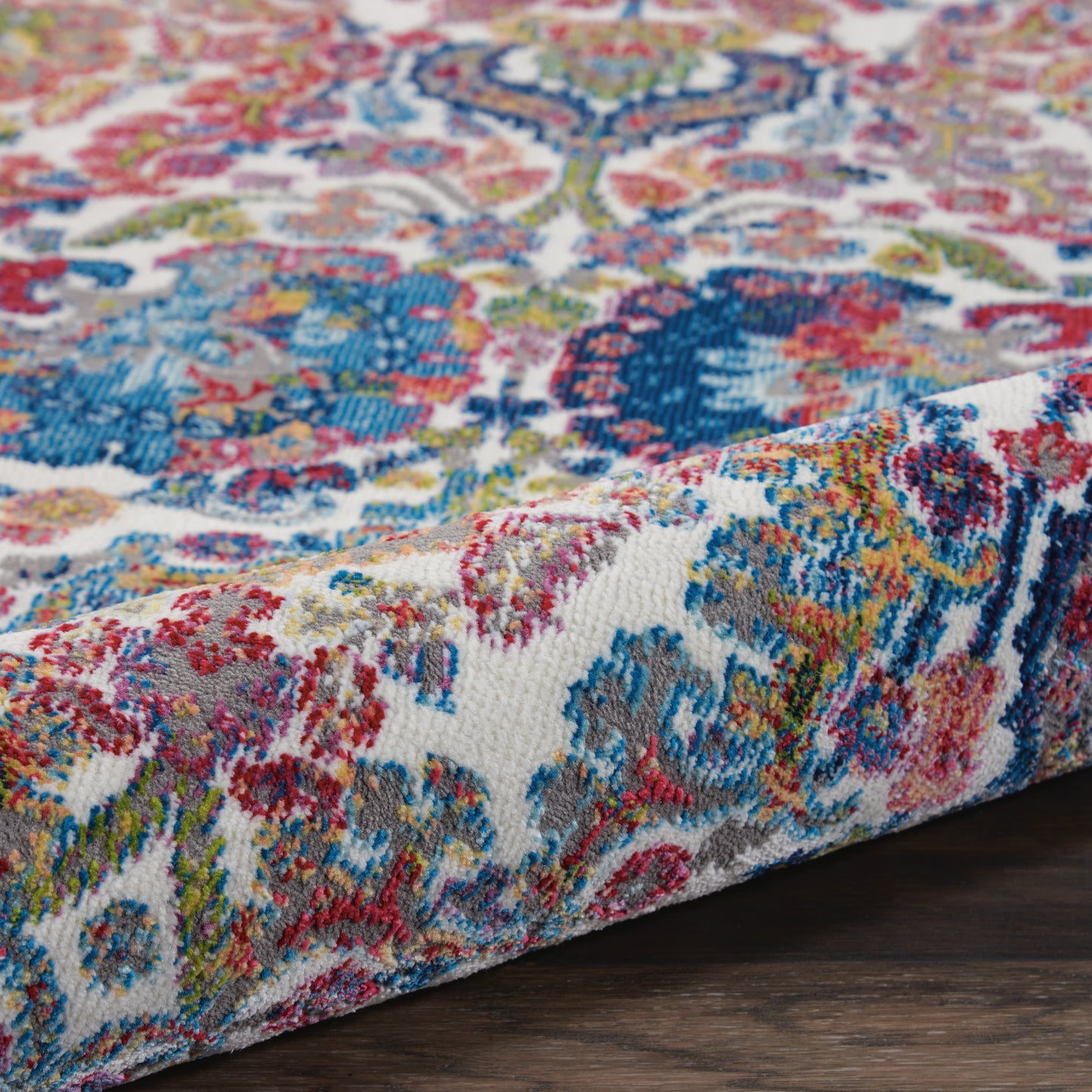 Nourison Ankara Global 2'4" x 8' Ivory Blue Vintage Indoor Rug