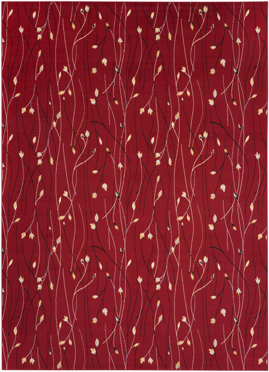 Nourison Grafix 8'6" x 12' Red Contemporary Indoor Rug