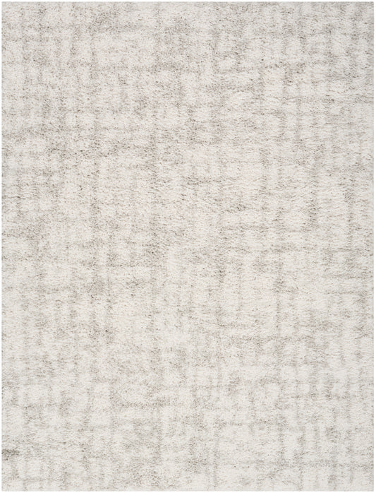 Nourison Modern Shag 5'3" x 7' Ivory Grey Modern Indoor Rug
