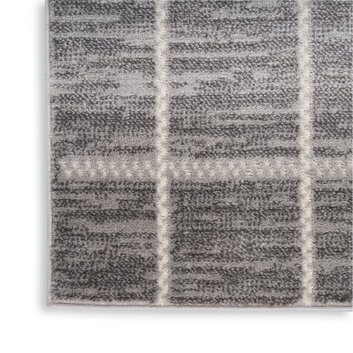 Nourison Serenity Home 9' x 12' Grey Ivory Modern Indoor Rug