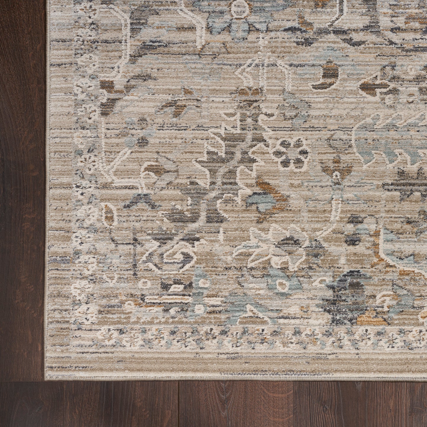 Nourison Lynx 2'3" x 12' Ivory Taupe Vintage Indoor Rug