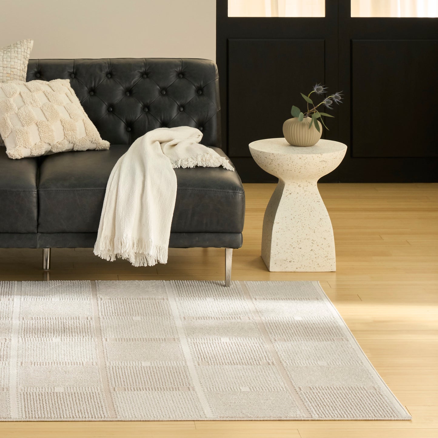 Nourison Nordic 5' x 7' Ivory Taupe Modern Indoor Rug