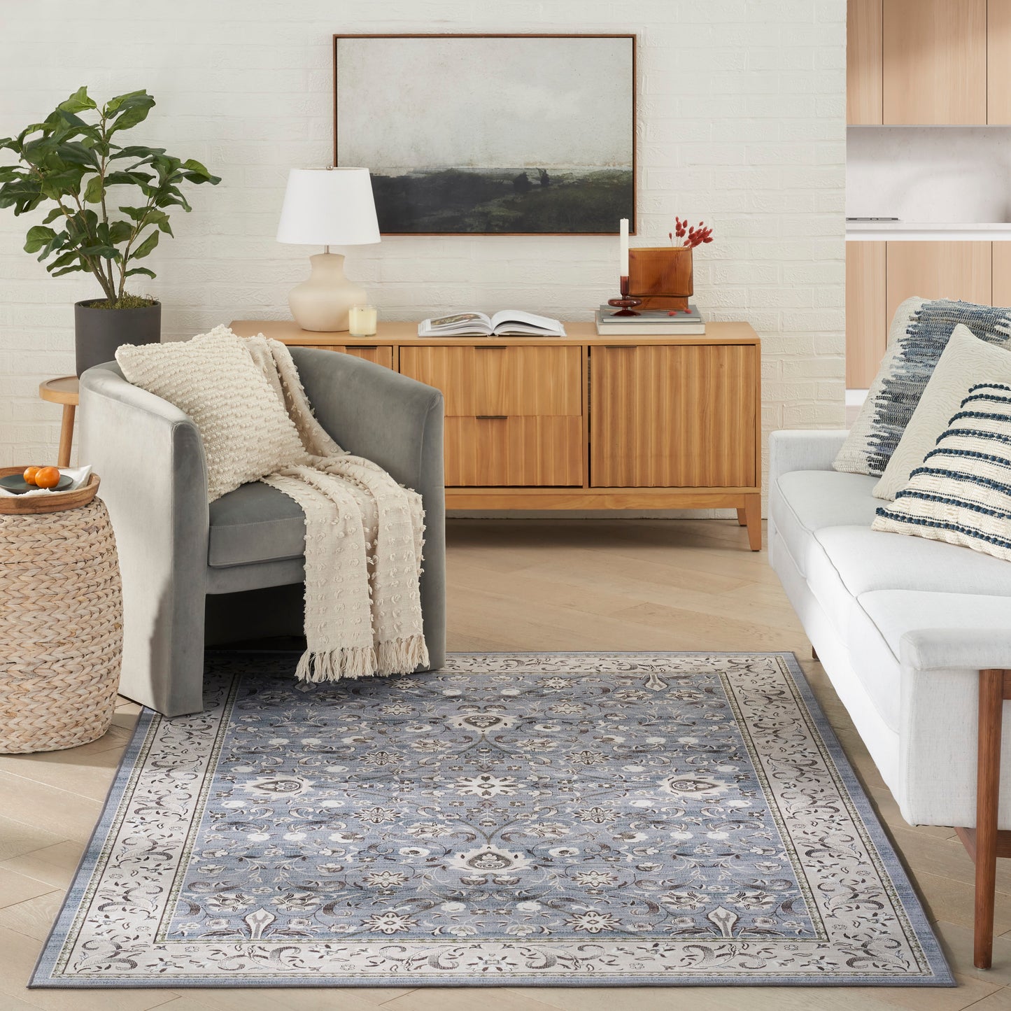 Nourison Vintage Home 6' x 9' Blue Bohemian Indoor Rug