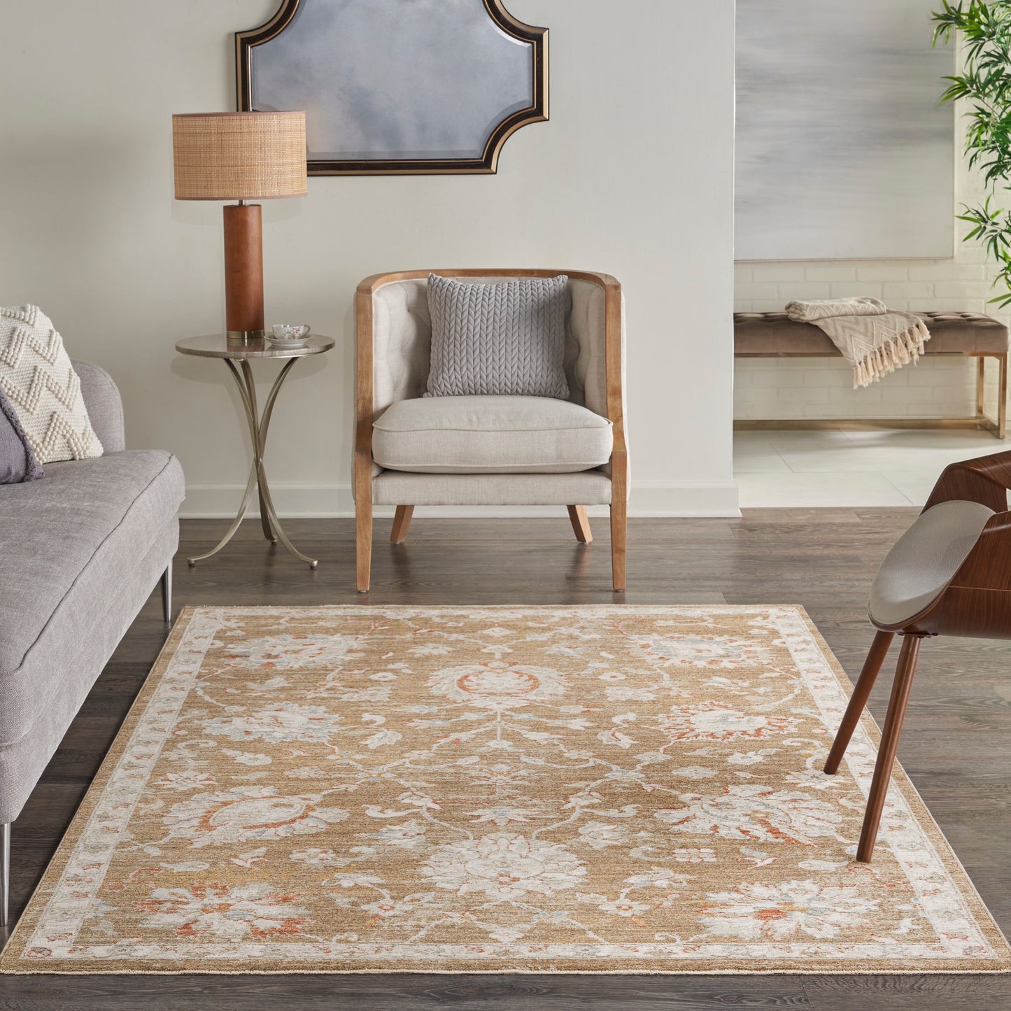Nourison Infinite 5'3" x 7'8" Mocha Vintage Indoor Rug