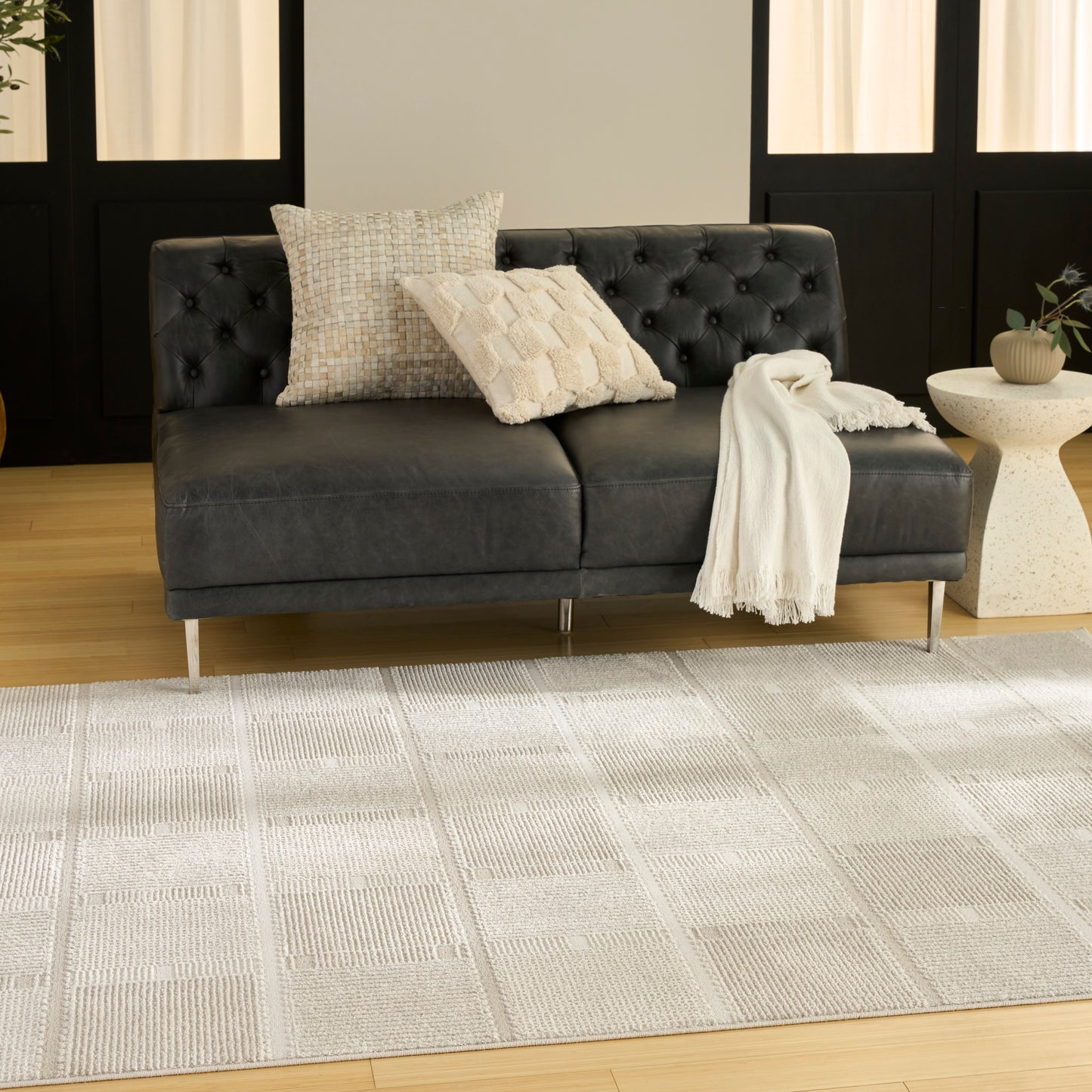 Nourison Nordic 5' x 7' Ivory Beige Modern Indoor Rug