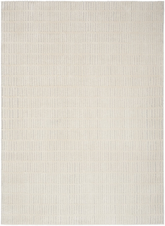 Nourison Modern Comfort 5'3" x 7' Ivory Grey Scandinavian Indoor Rug