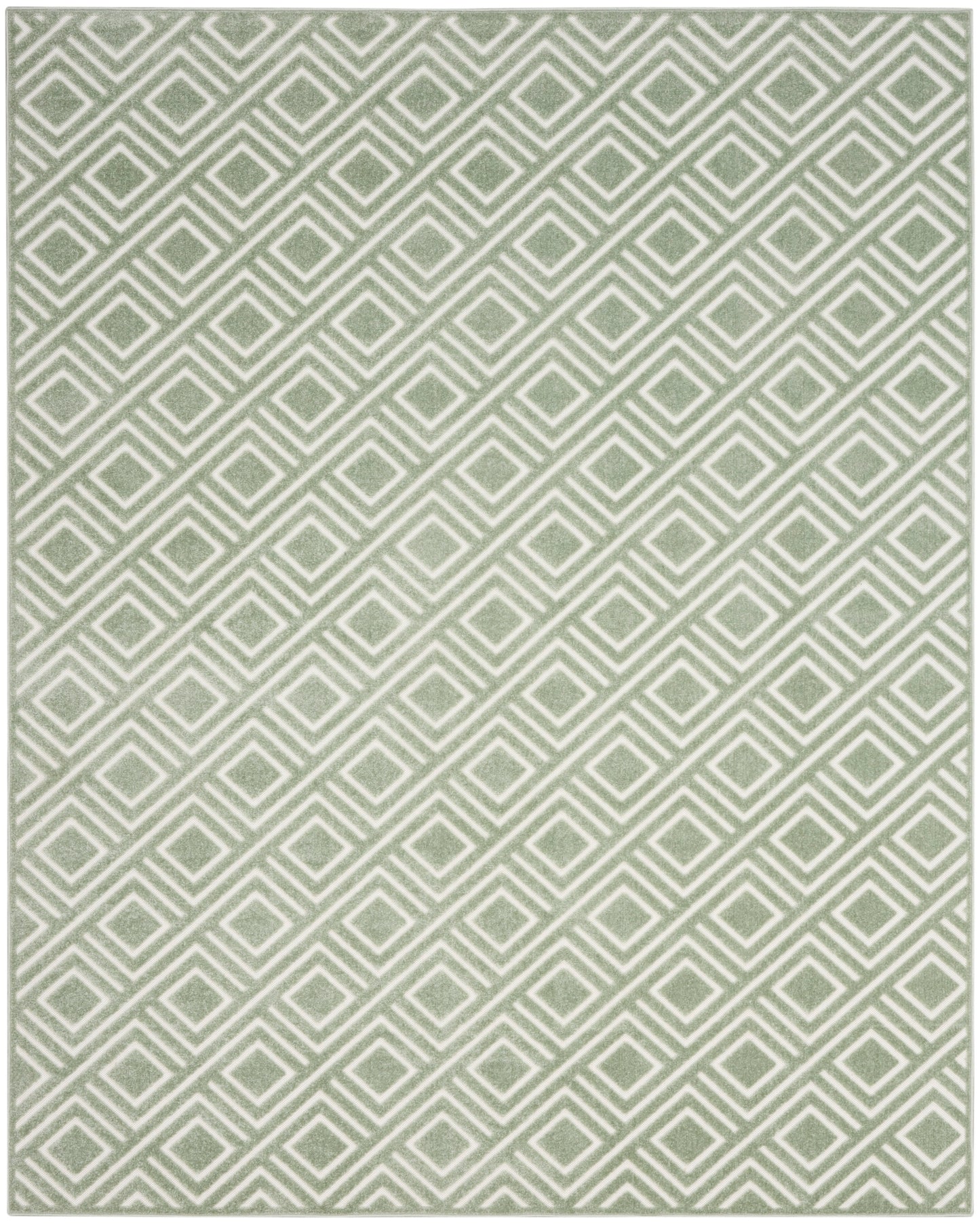 Nourison Care Free 9'2" x 12' Green Modern Indoor Rug