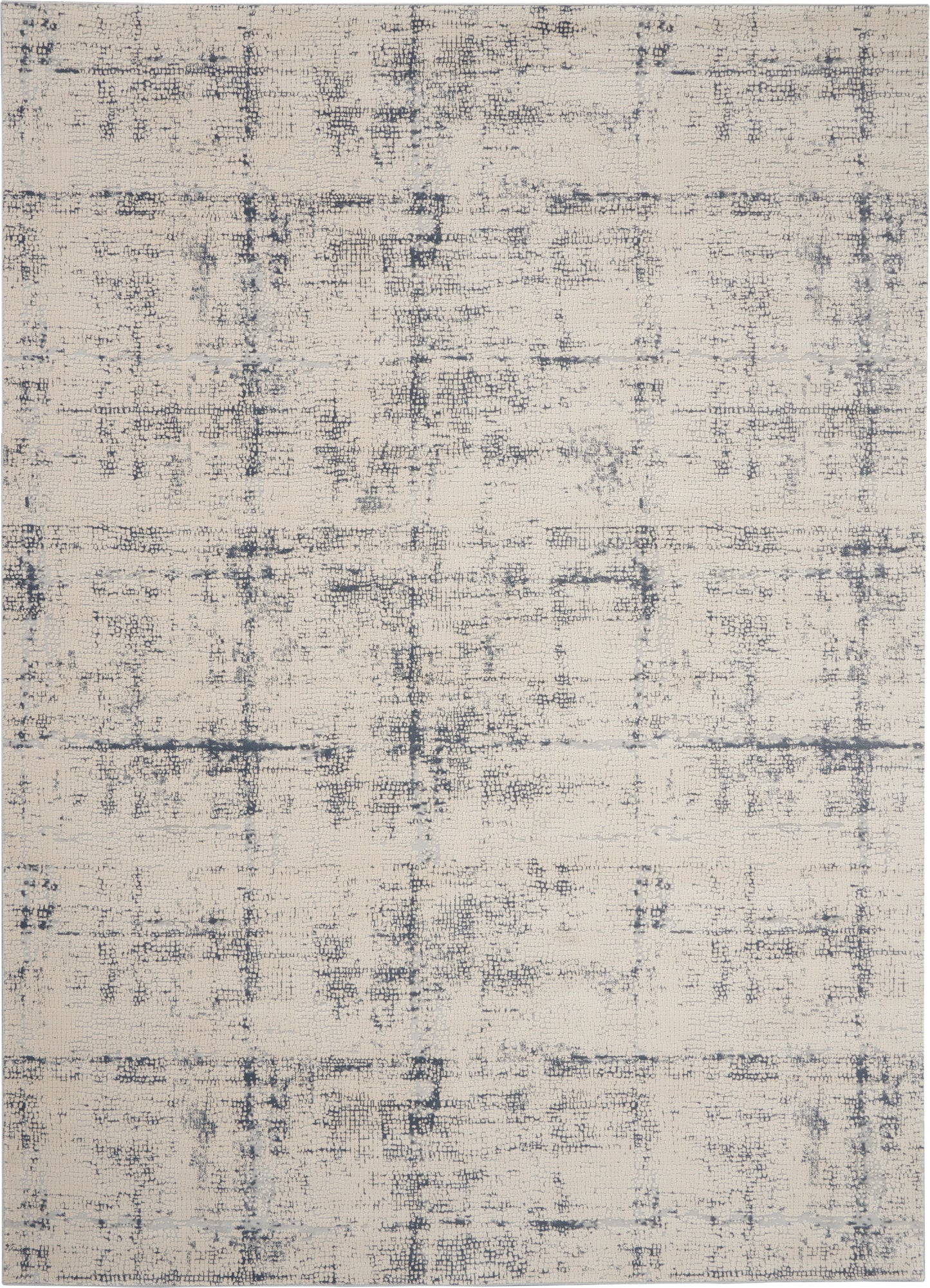 Nourison Rustic Textures 9'3" x 12'9" Ivory/Blue Modern Indoor Rug