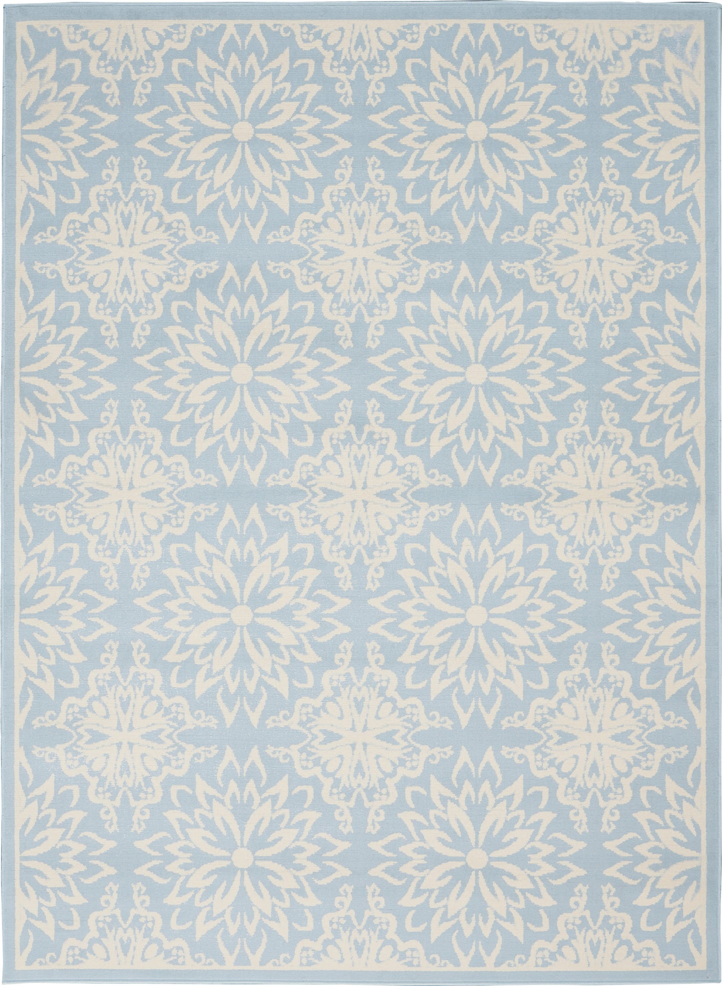 Nourison Jubilant 6' x 9' Ivory/Light Blue Farmhouse Indoor Rug