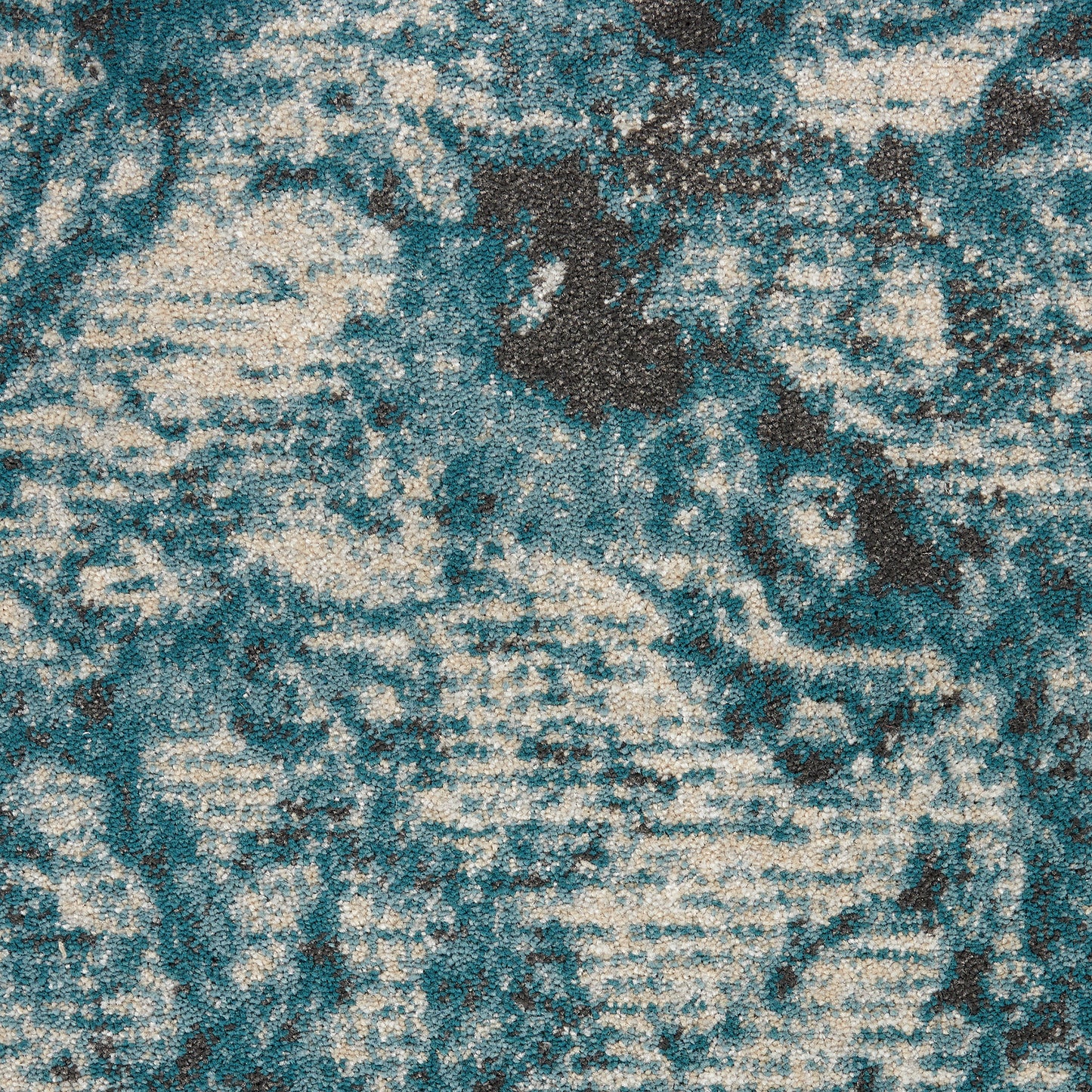 Nourison Maxell 7'10" x 10'6" Ivory/Teal Modern Indoor Rug