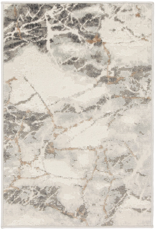 Nourison Elation 2' x 3' Ivory Grey Modern Indoor Rug