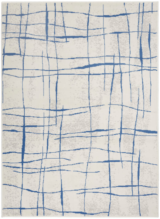Nourison Whimsicle 6' x 9' Ivory Blue Modern Indoor Rug