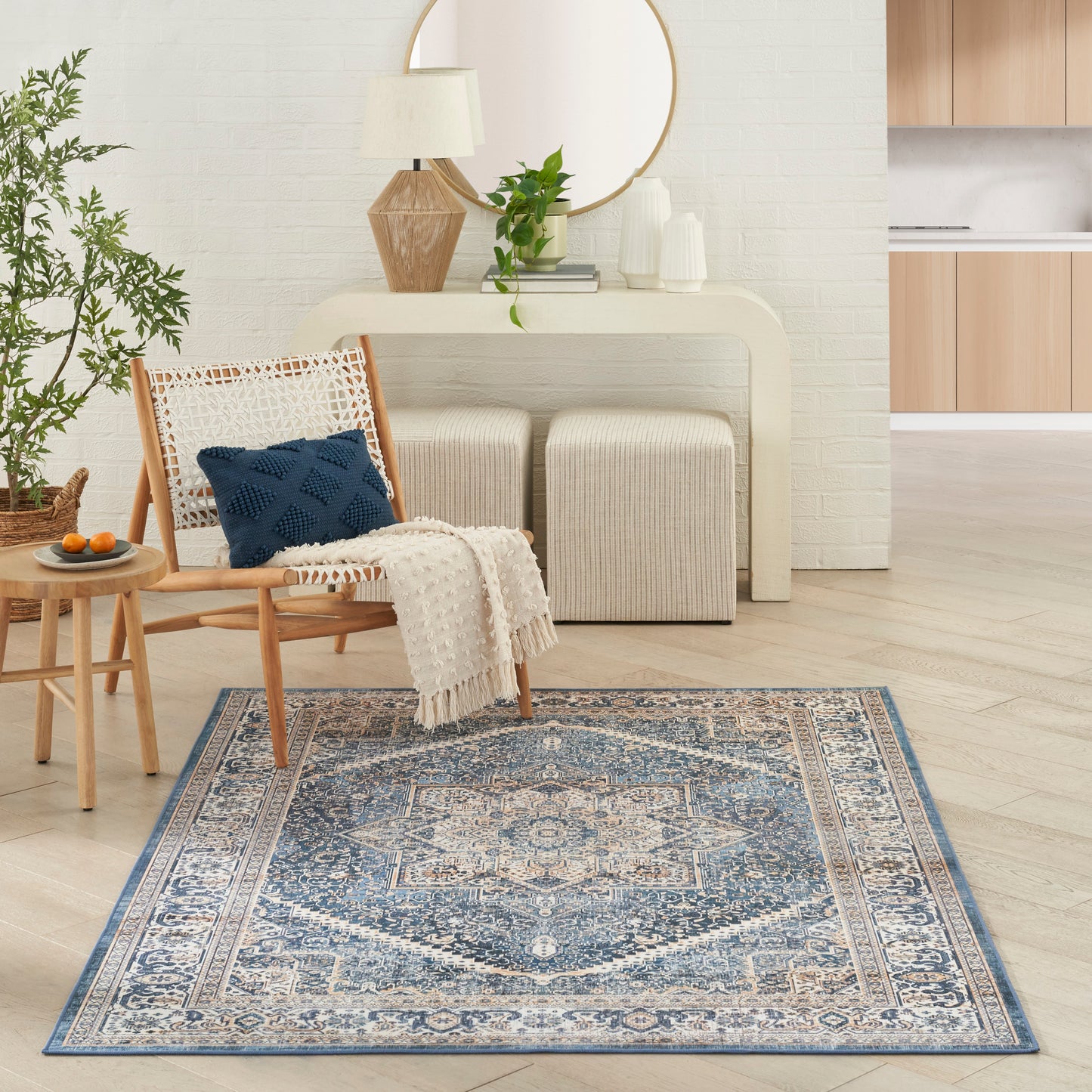 Nourison Vintage Home 5' x 7' Blue Bohemian Indoor Rug