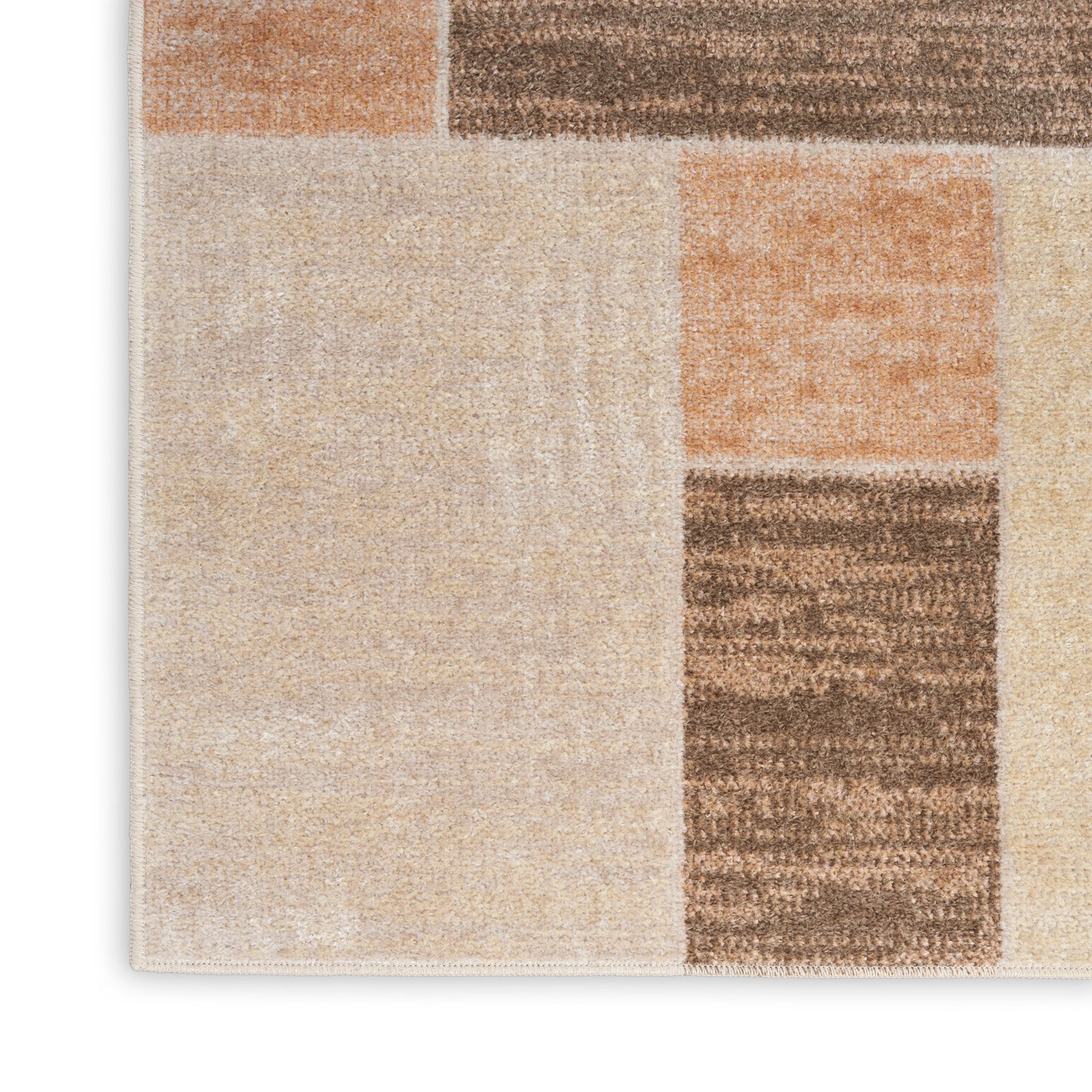 Nourison Astra Machine Washable 9' x 12' Beige Multicolor Modern Indoor Rug
